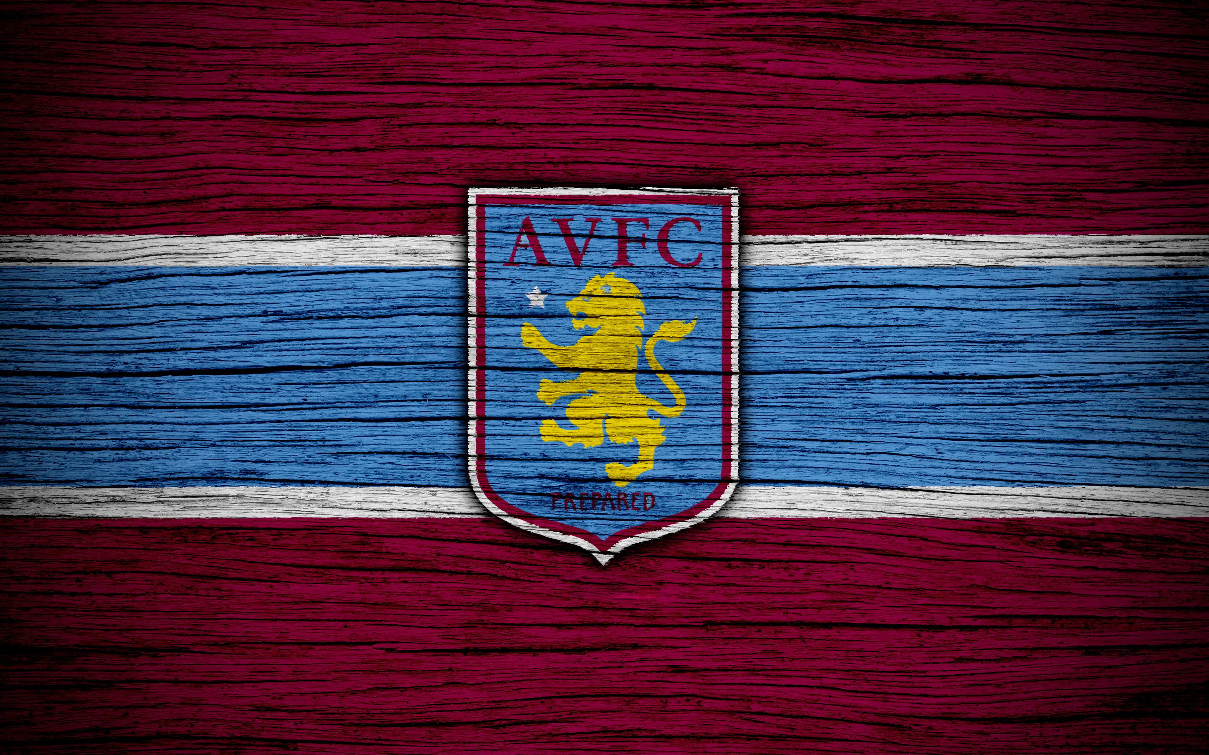 4K, Logo, Soccer, Emblem, Aston Villa F.C., HD Wallpaper