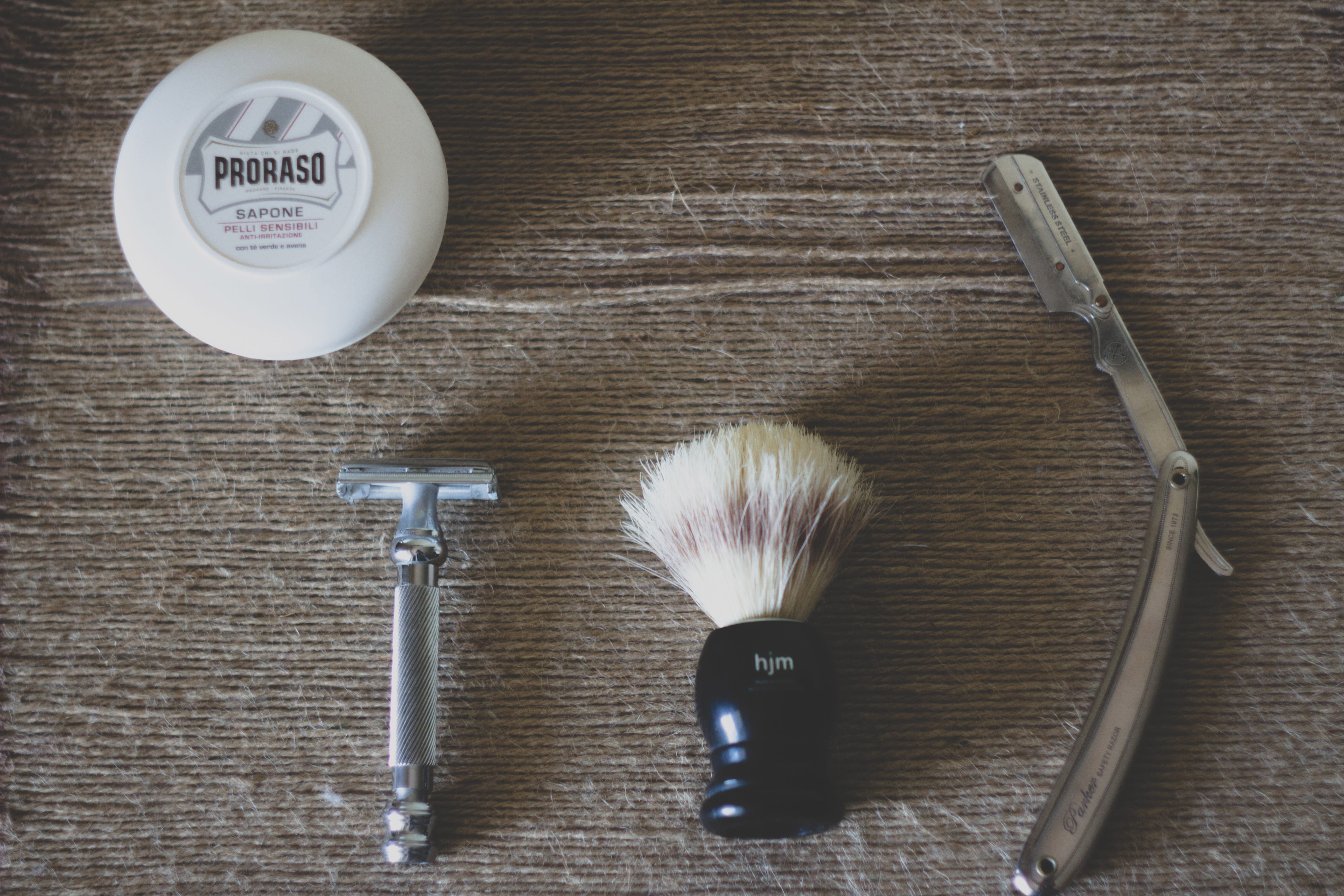 directly above, silver, indoors, healthcare and medicine, hair, shaver, body care, shaving, high angle view, razor, wood - material, 5K, hygiene, black, HD Wallpaper