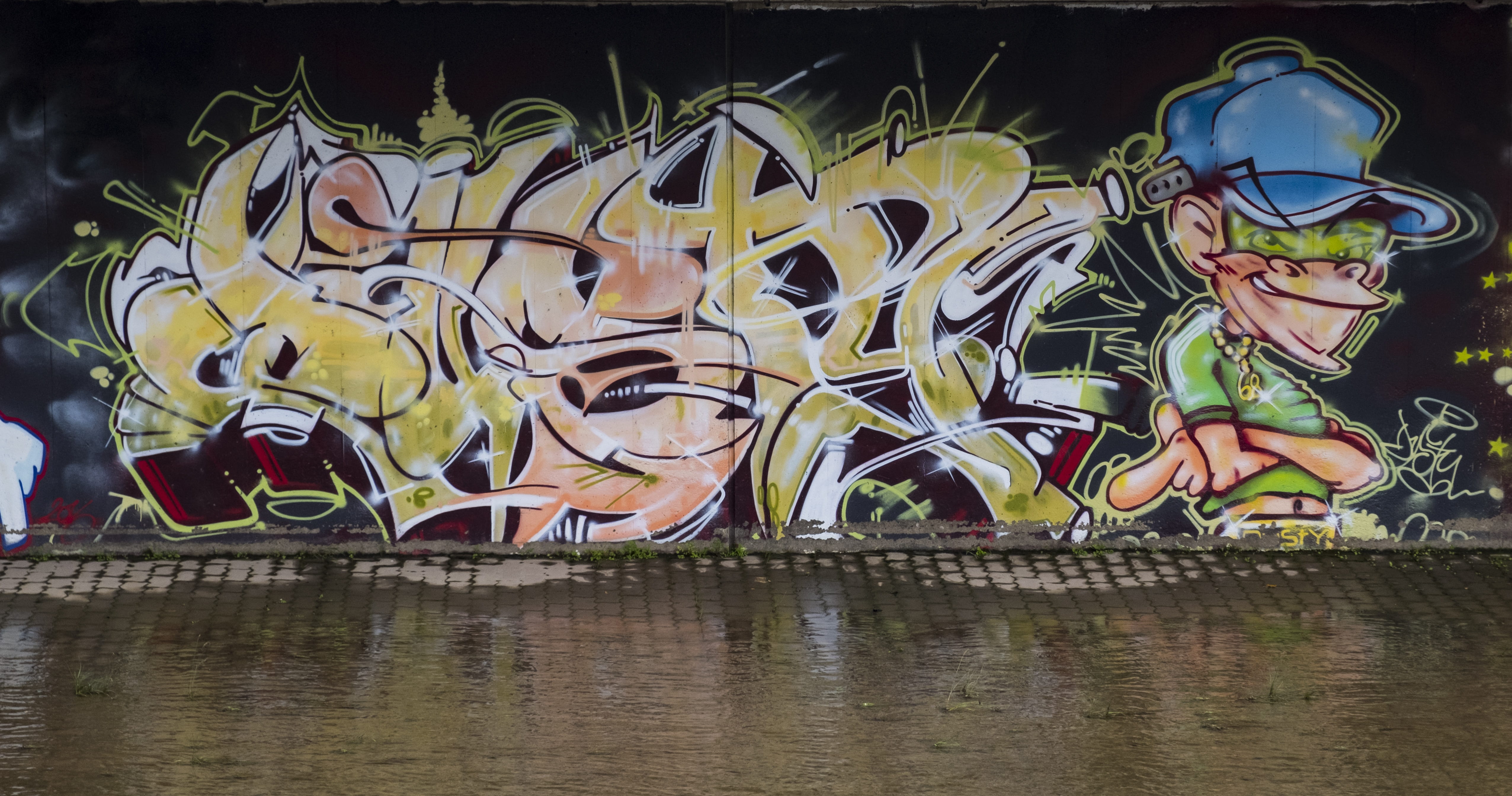 art and craft, mural, reflection, street art, multi colored, drawing, hauswand, built structure, nature, colorful, representation, spray, modern art, day, HD Wallpaper