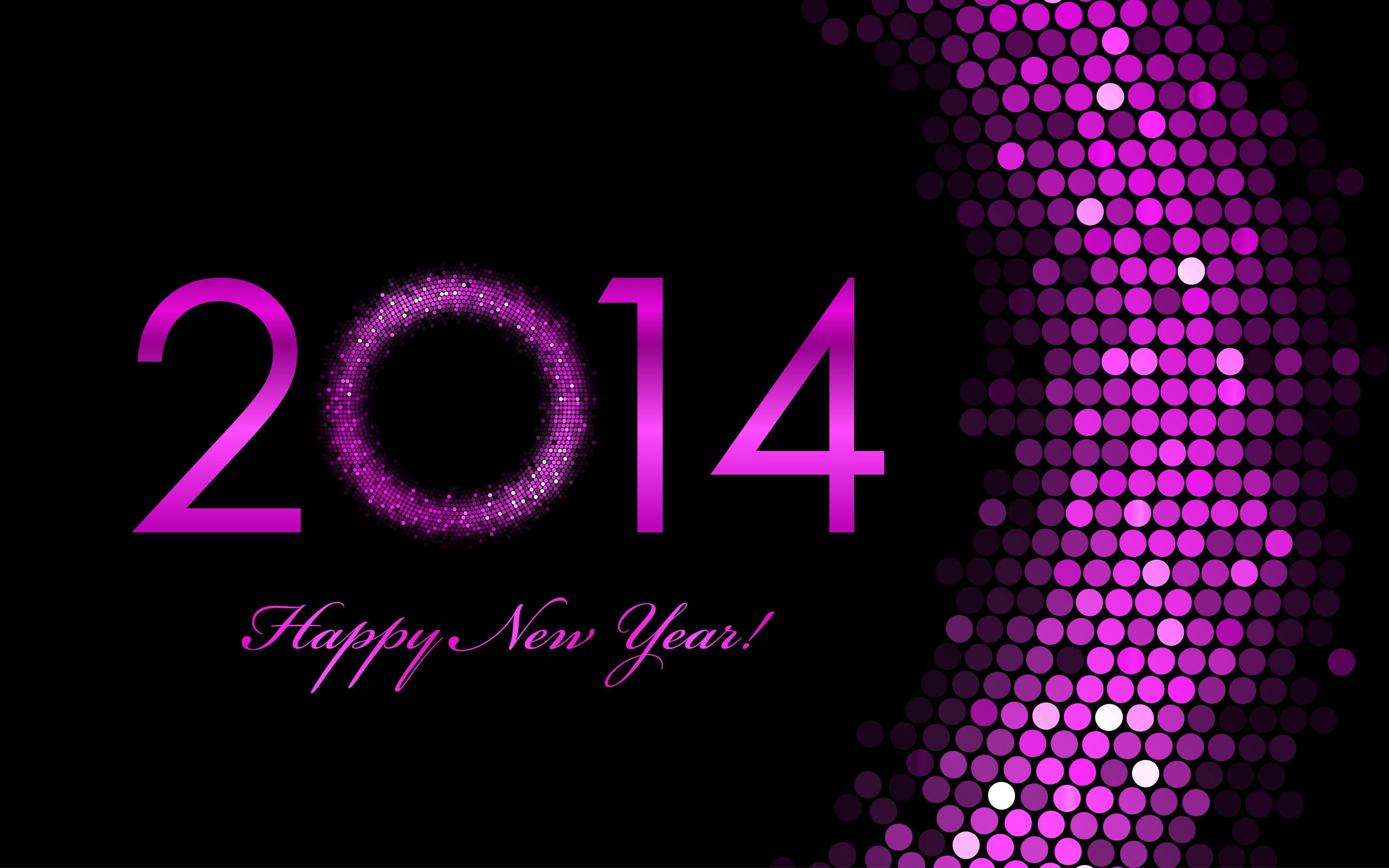 happy, new year 2014, new year, new, year, purple, 2014, 2K, HD Wallpaper