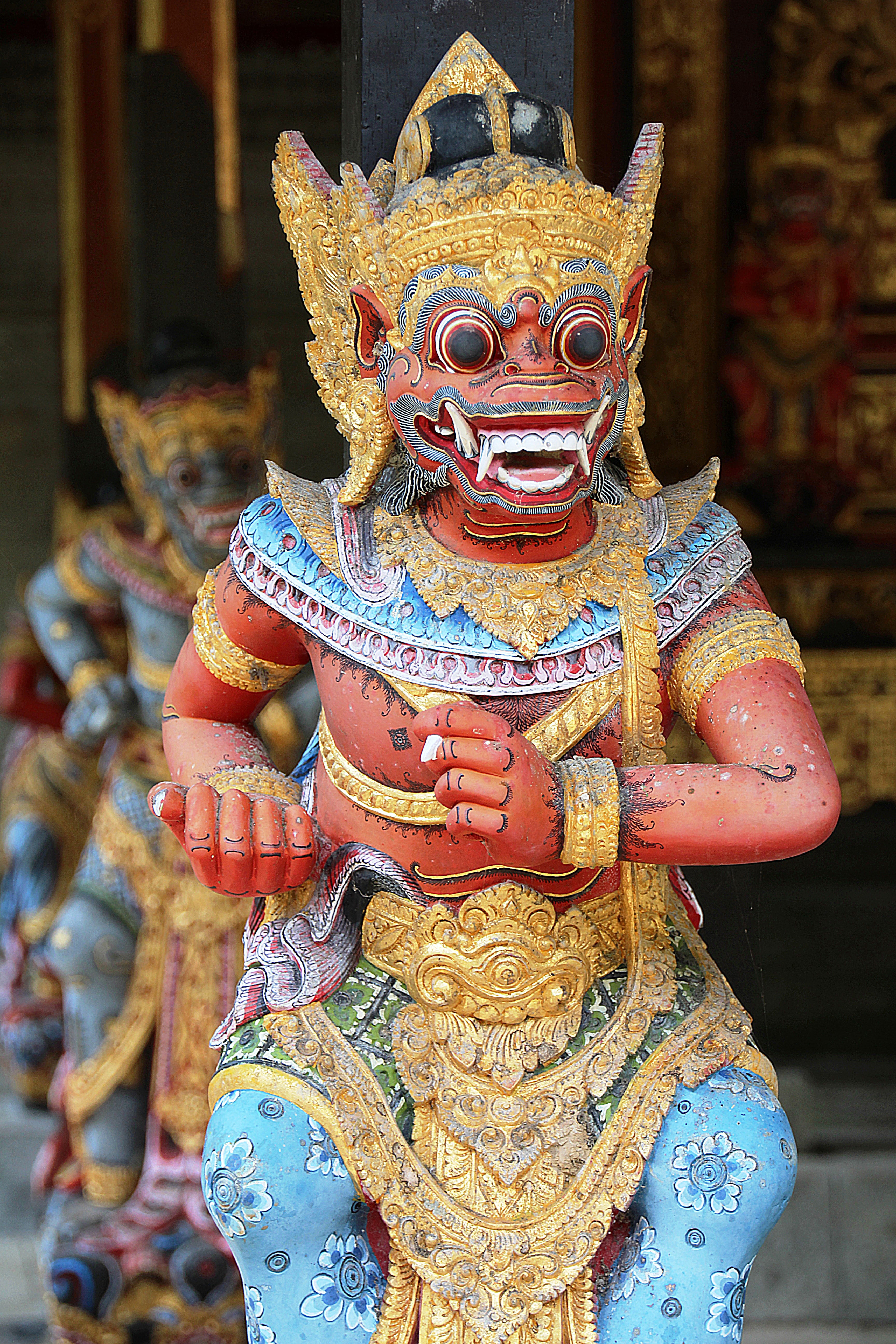 5K, culture, colors, ceremony, religion, statue, focus on foreground, creativity, spirituality, no people, art and craft, outdoors, ornate, built structure, Phone HD Wallpaper