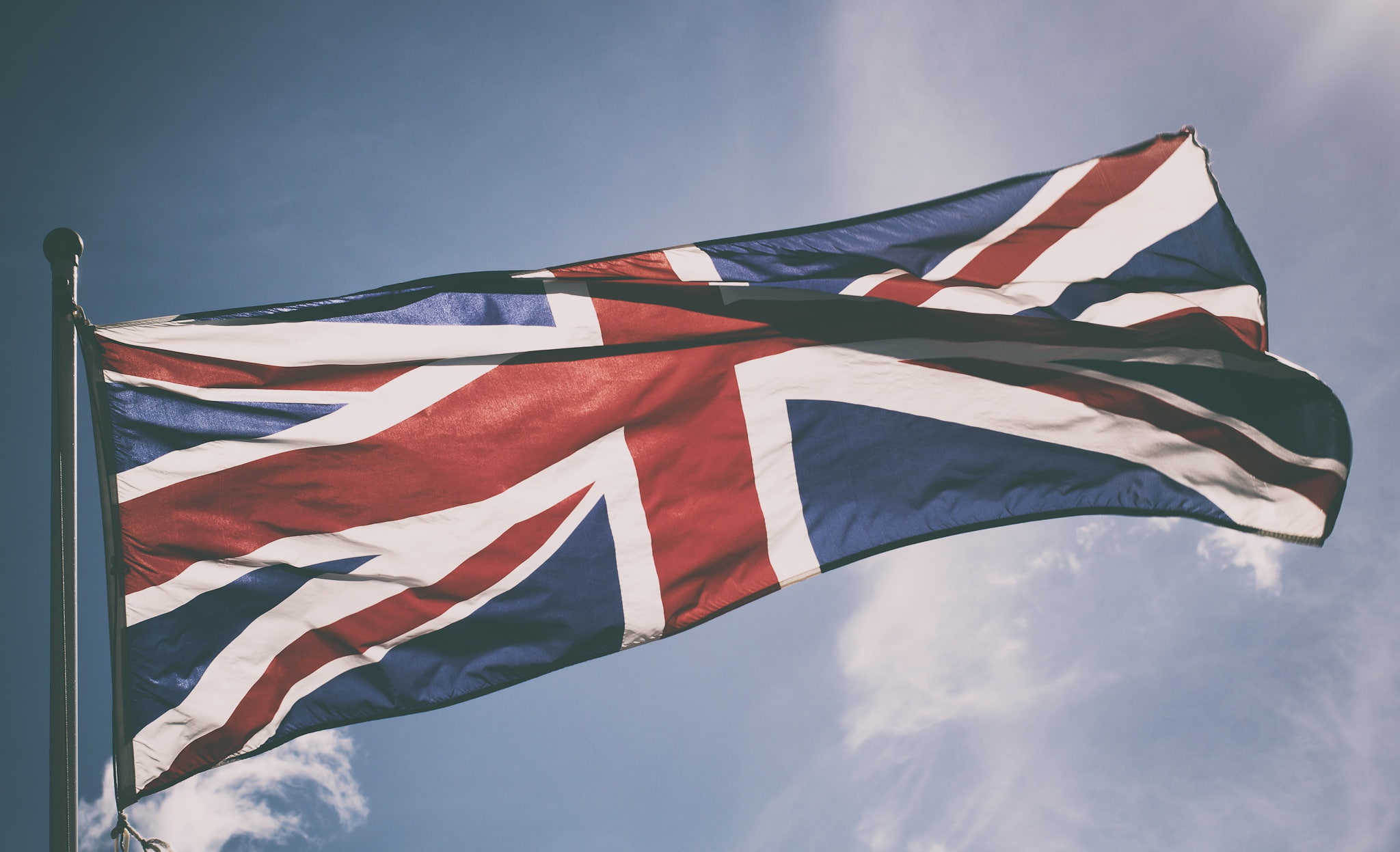 Flag, UK, Union Jack, sky, 1080P, HD Wallpaper