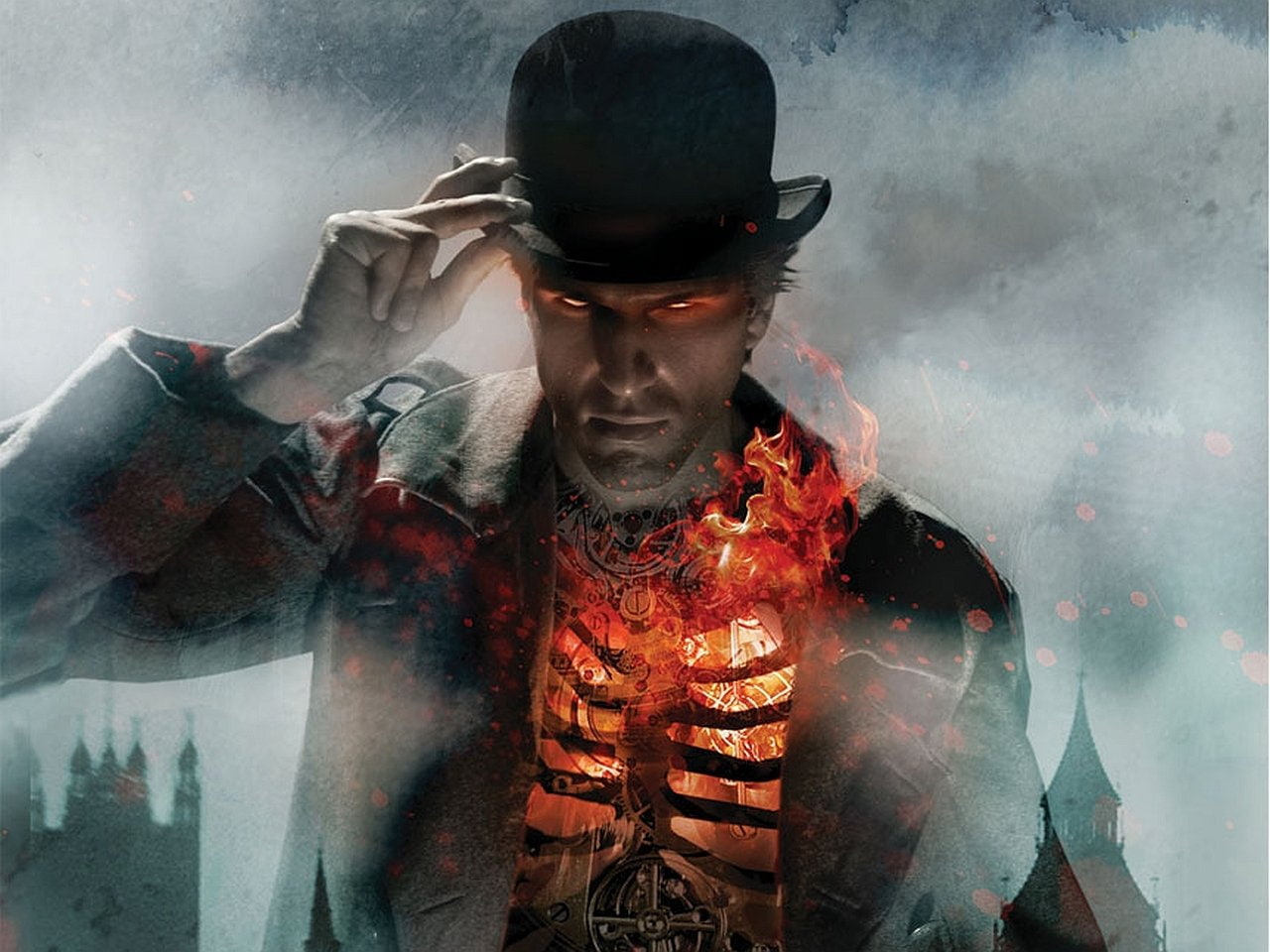 studio shot, Sci Fi, contemplation, one person, clothing, looking at camera, portrait, 720P, front view, men, waist up, digital composite, hat, sign, indoors, HD Wallpaper