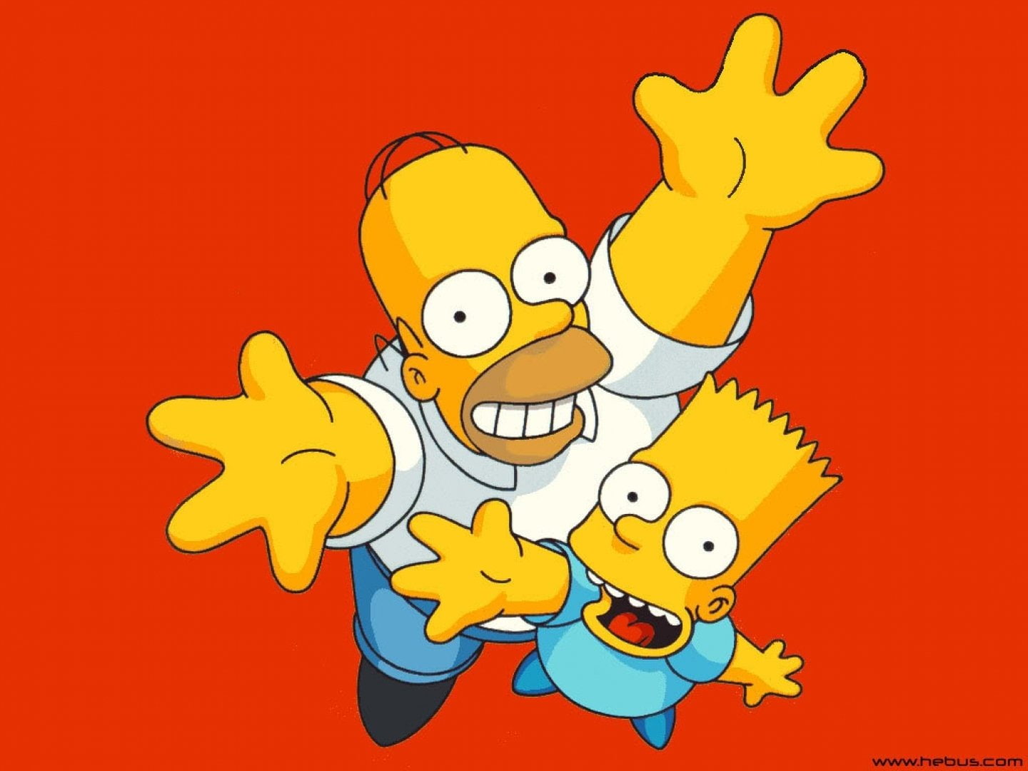 720P, Bart Simpson, Homer Simpson, The Simpsons, HD Wallpaper