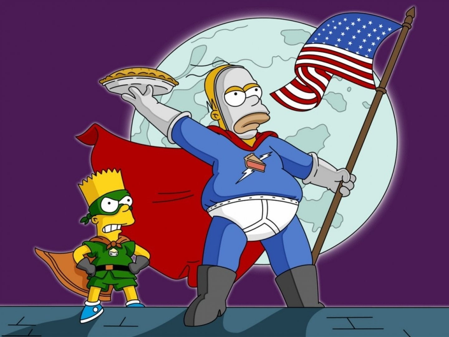 720P, Bart Simpson, Homer Simpson, The Simpsons, HD Wallpaper