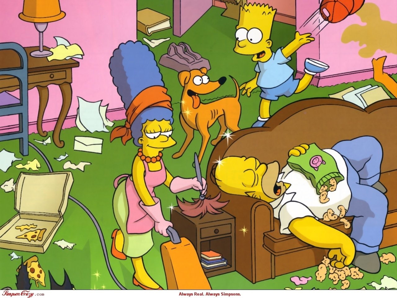 Bart Simpson, Homer Simpson, Marge Simpson, The Simpsons, 720P, HD Wallpaper