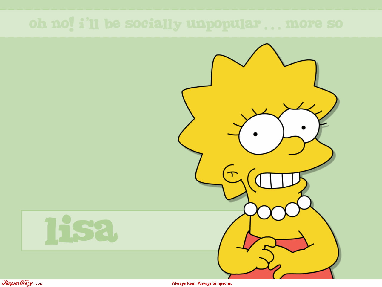 720P, Lisa Simpson, The Simpsons, HD Wallpaper