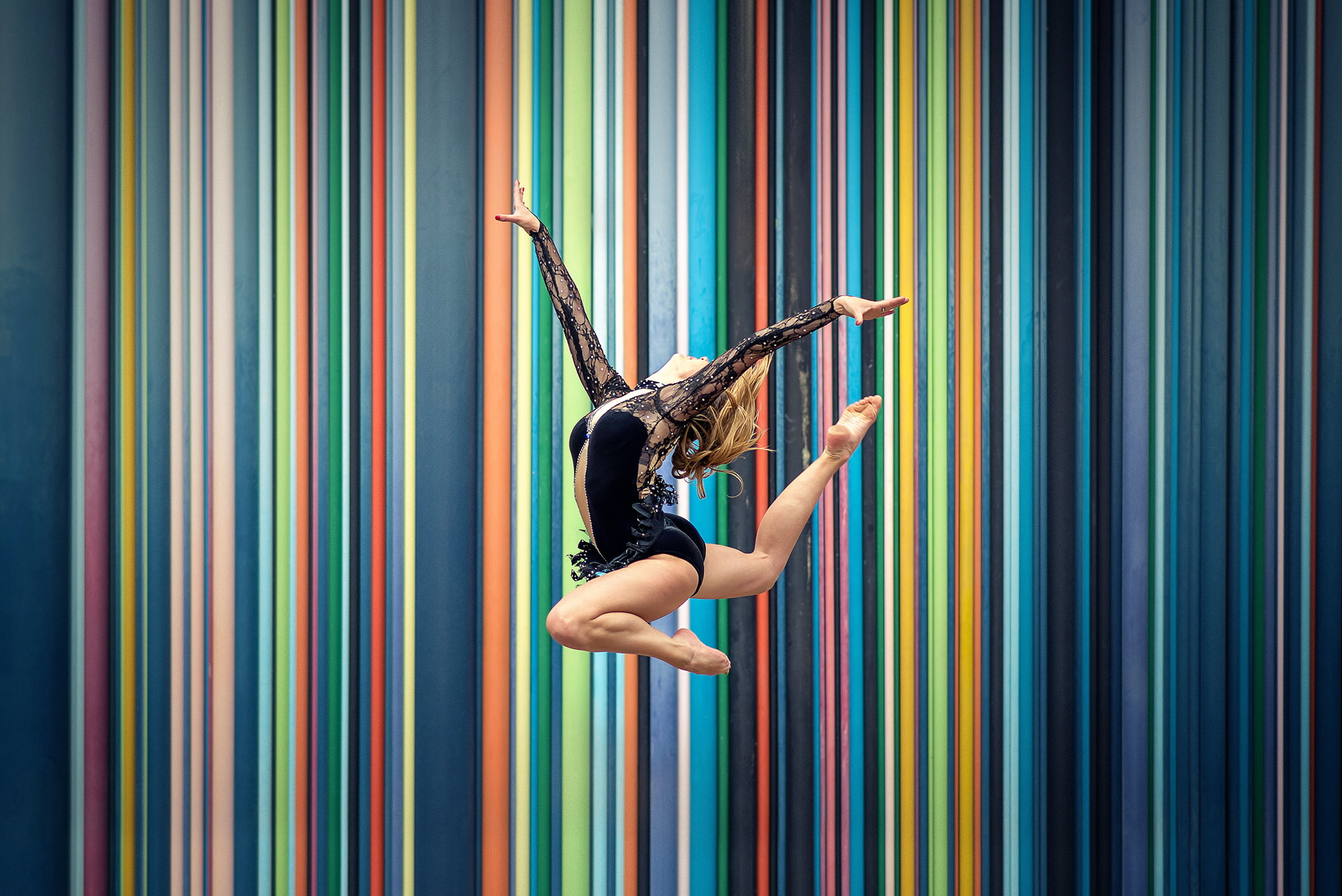 1080P, jump, Marjorie, gymnast, HD Wallpaper