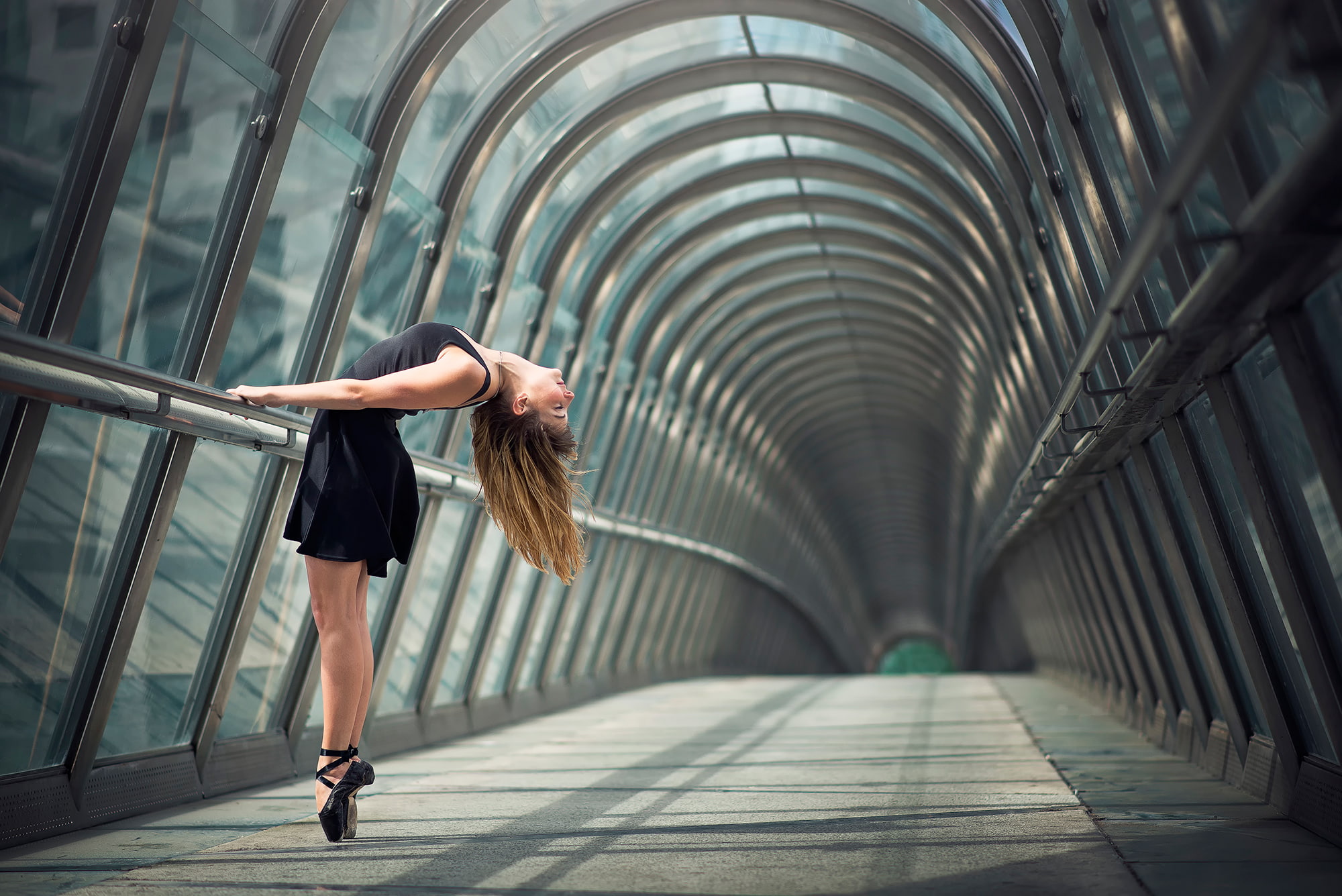 dance, Pointe shoes, girl, 1080P, Marjorie, HD Wallpaper