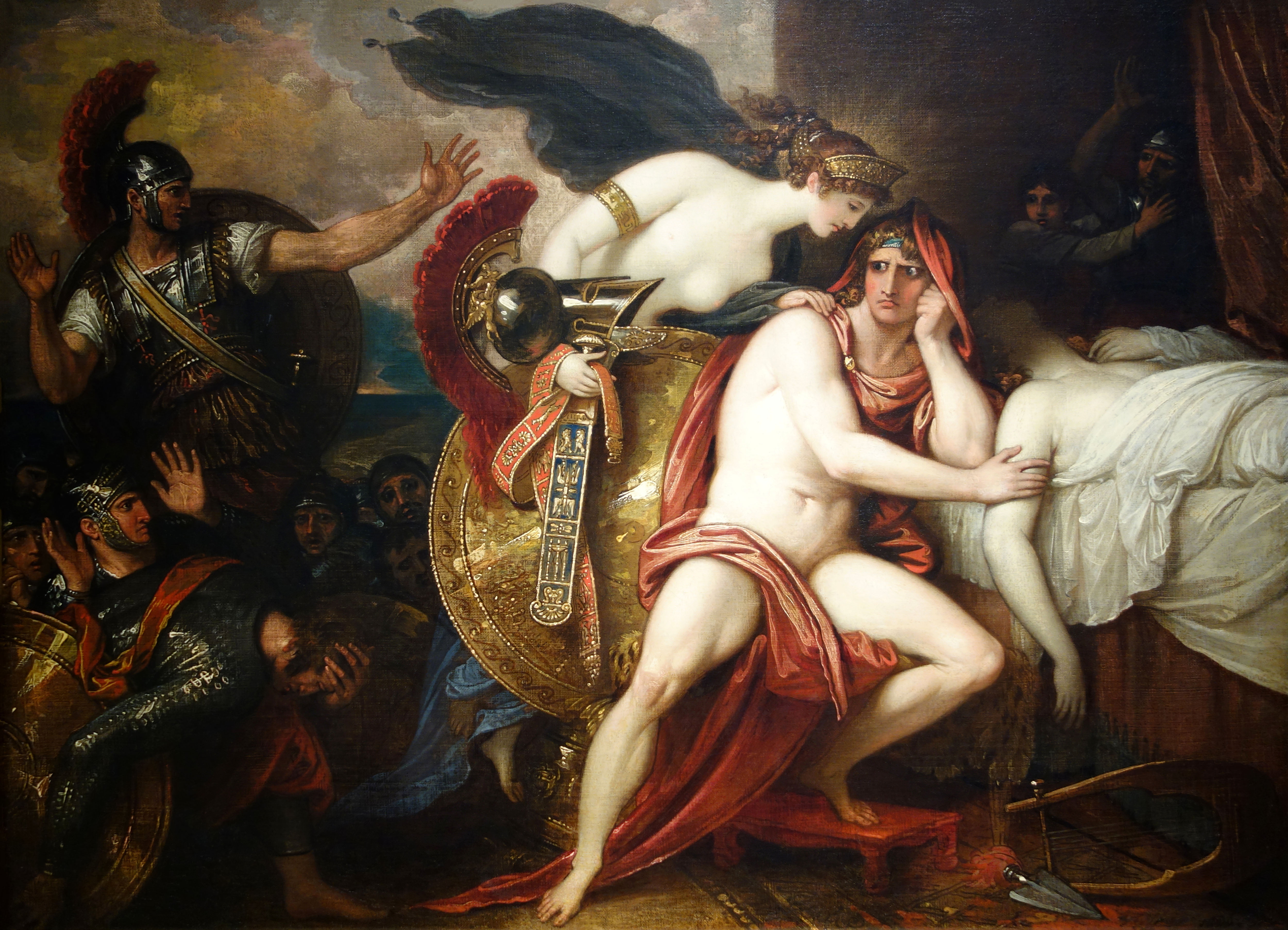 Benjamin West, painting, Thetis Bringing Armor to Achilles, 4K, classic art, HD Wallpaper