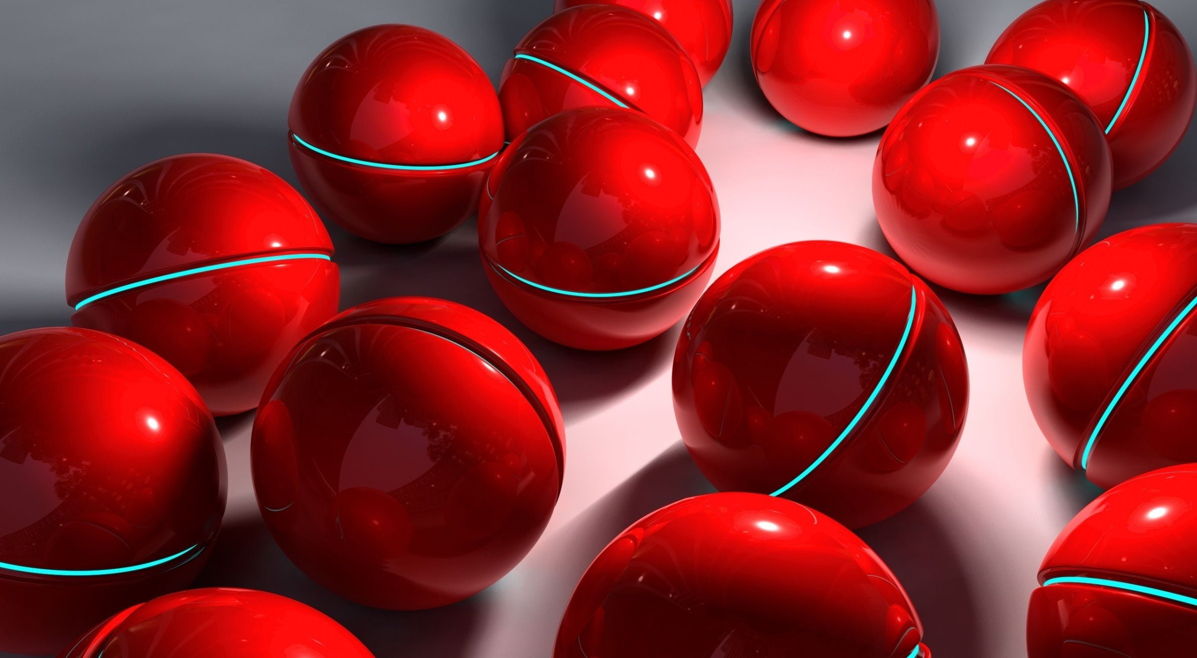 multi Colored, celebration, ball, shiny, three Dimensional, abstract, shape, fun, red, still life, decoration, close-up, 1080P, studio shot, vibrant color, HD Wallpaper