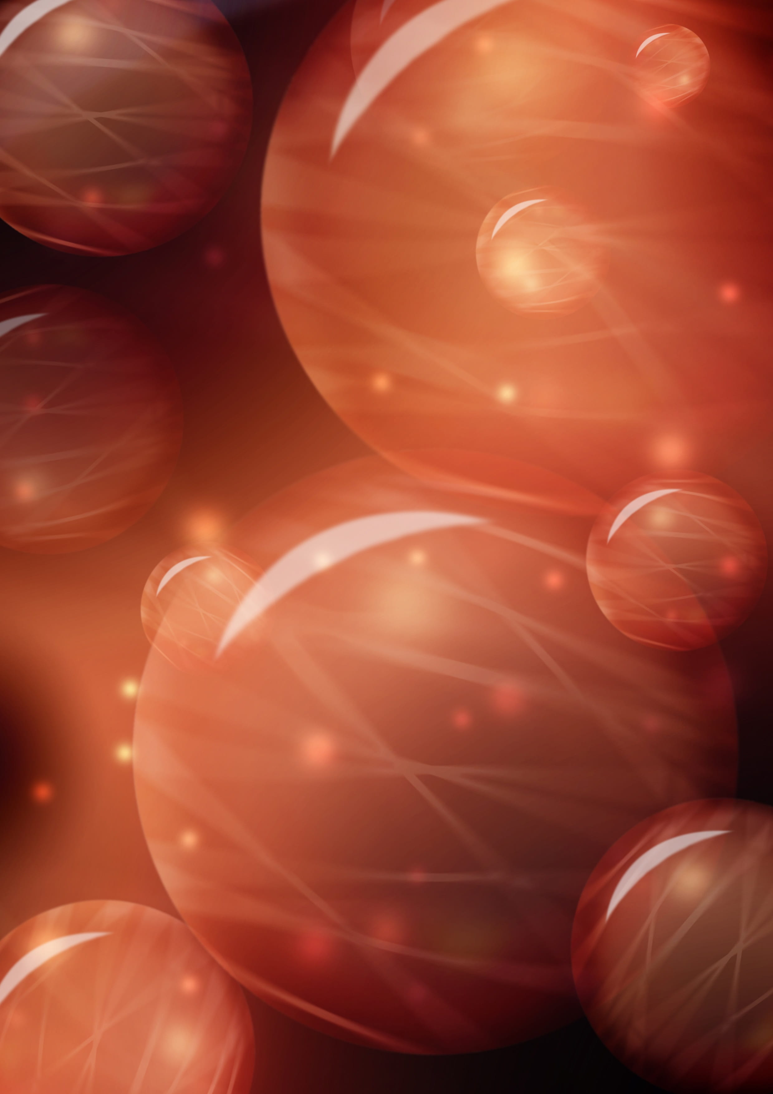 graphic, digital art, pattern, gloss, ball, fantasy, backgrounds, art, lights, orange, dream, beige, studio shot, 2K, sphere, light, celebration, light effects, Phone HD Wallpaper
