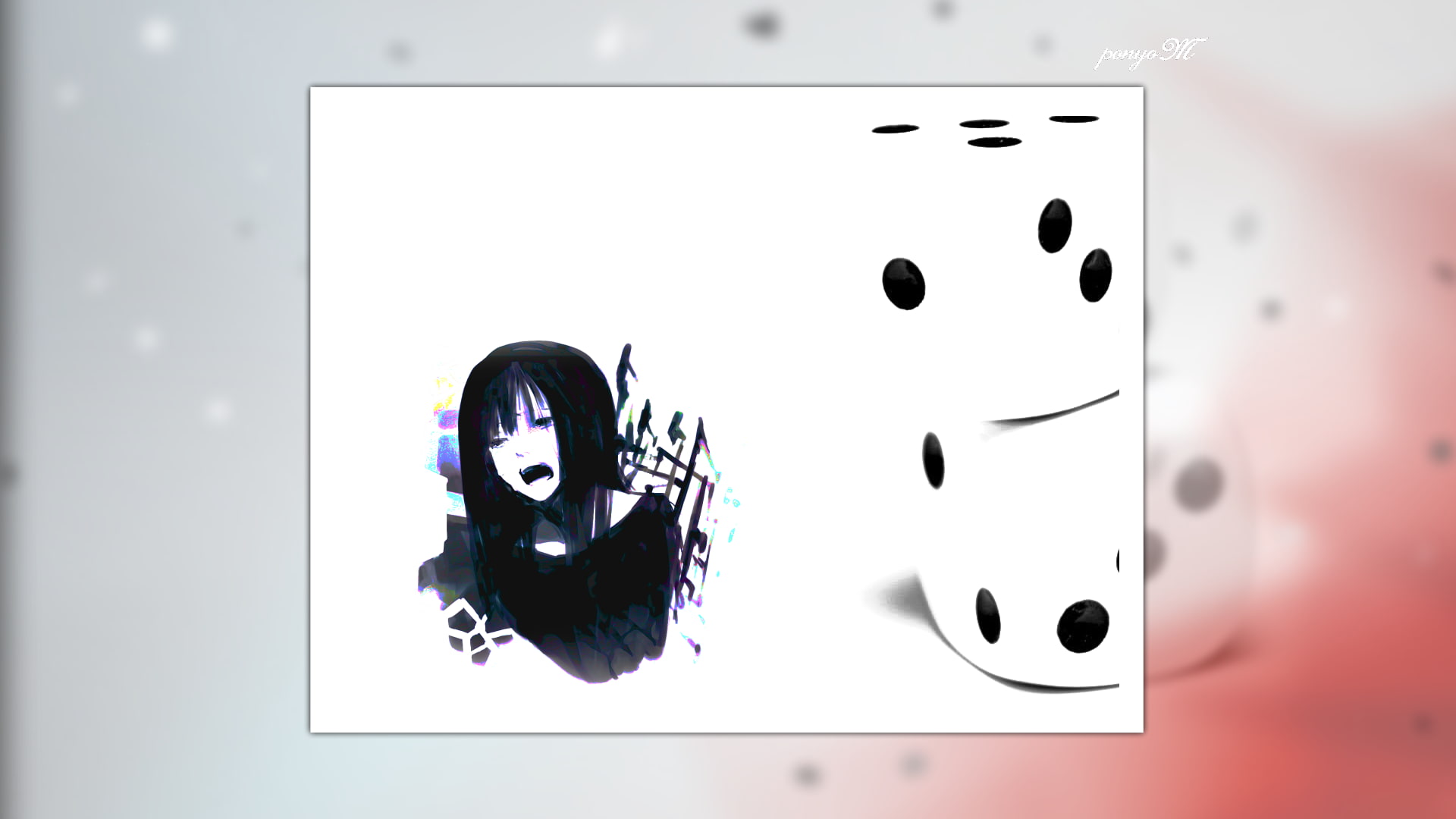 1080P, anime, simple background, anime girls, dice, simple, HD Wallpaper
