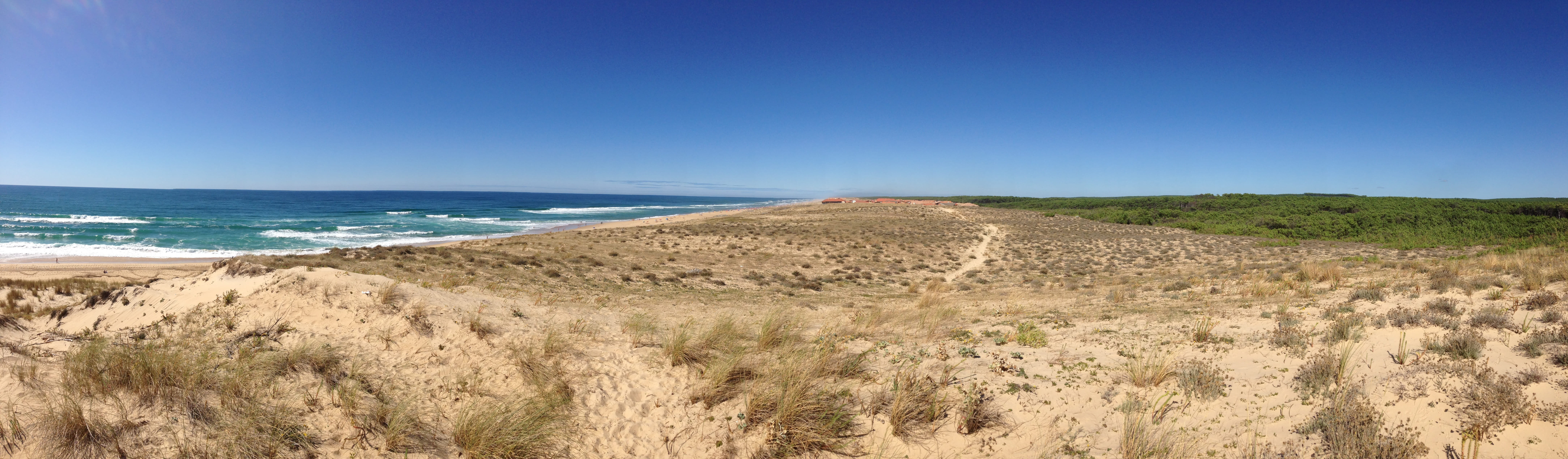 sea, sand, outdoors, landscape, beach, naturism, scenics, land, panoramic, horizon over water, travel destinations, surf, southwest france, copy space, HD Wallpaper