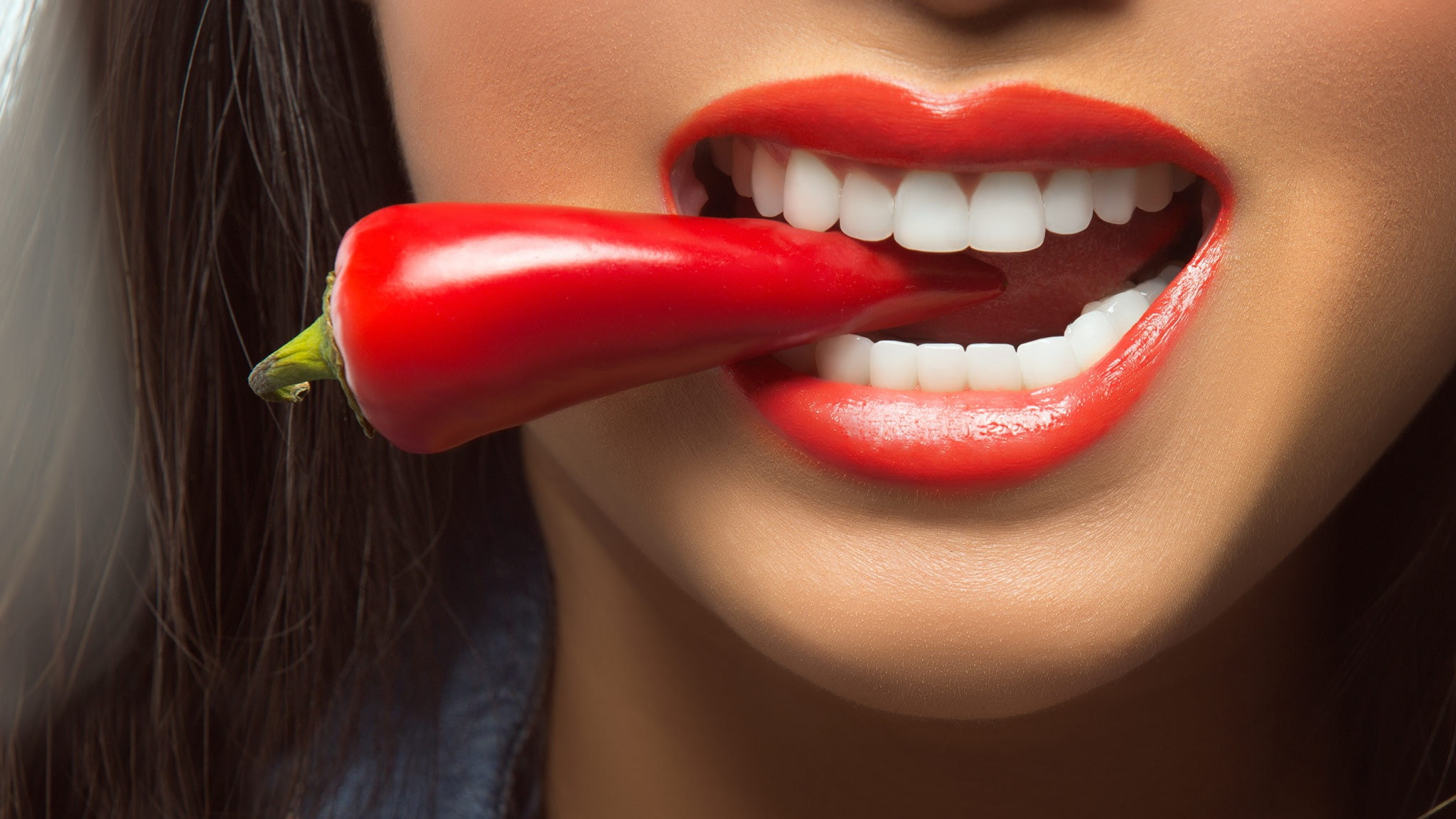 1080P, lips, pepper, teeth, Red Hot Chili Pepper, HD Wallpaper