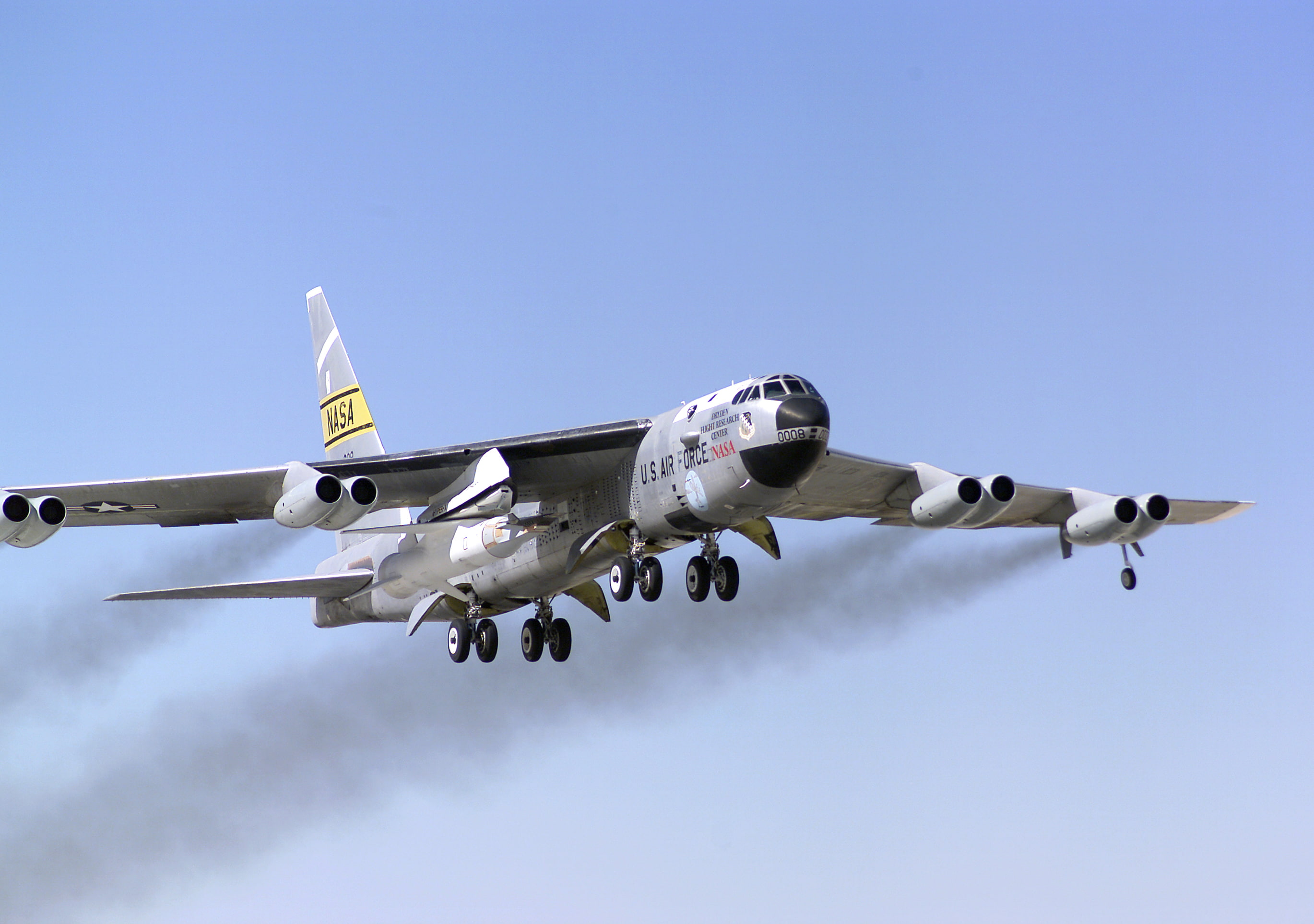 airbase, Edwards, test, B-52B, X-43A, NASA, hypersonic missiles, 2K, HD Wallpaper