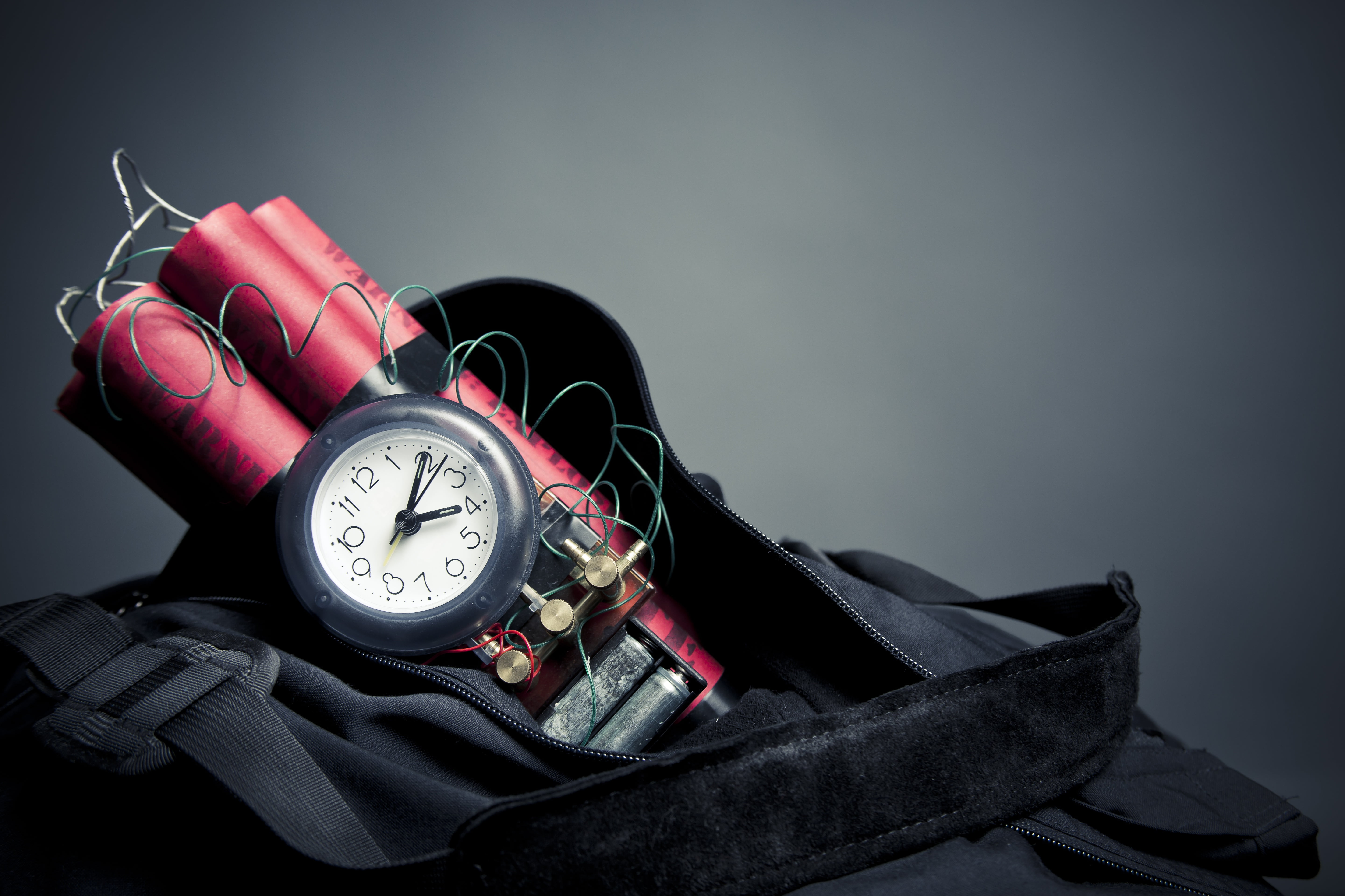 explosive, clock, dynamite, 5K, HD Wallpaper