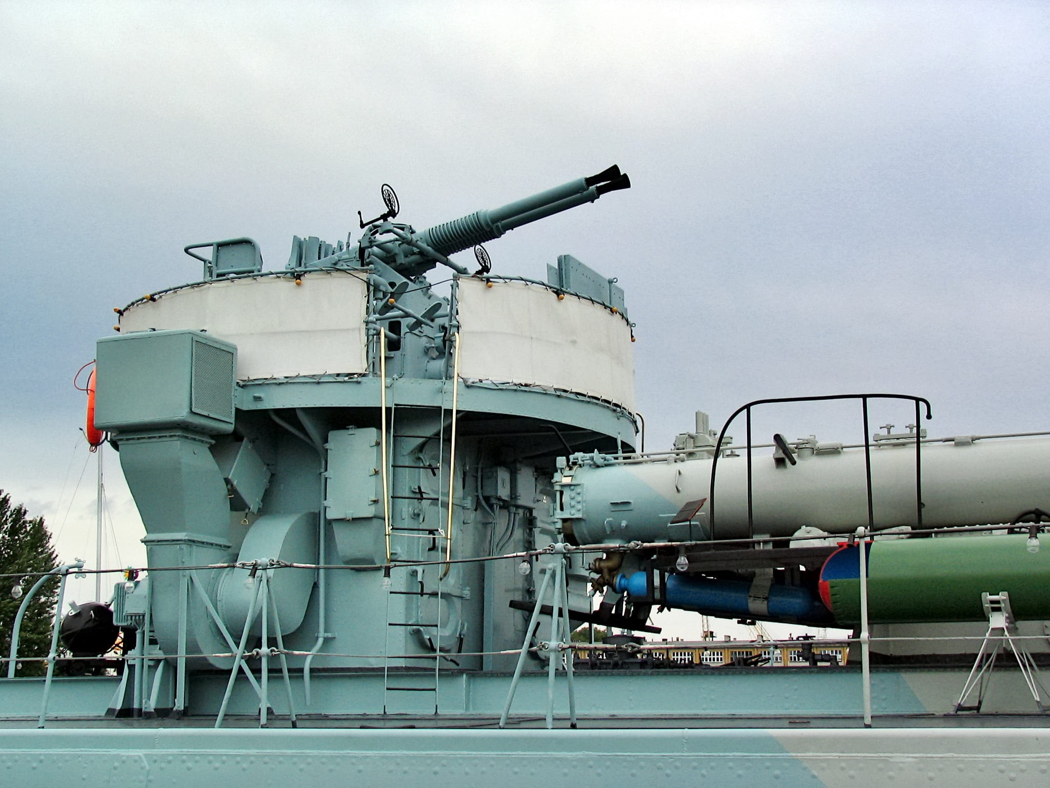 antiaircraft gun, mode of transportation, 1080P, transportation, air vehicle, no people, Lightning, cannon, defense of the coast, airplane, pipe - tube, HD Wallpaper