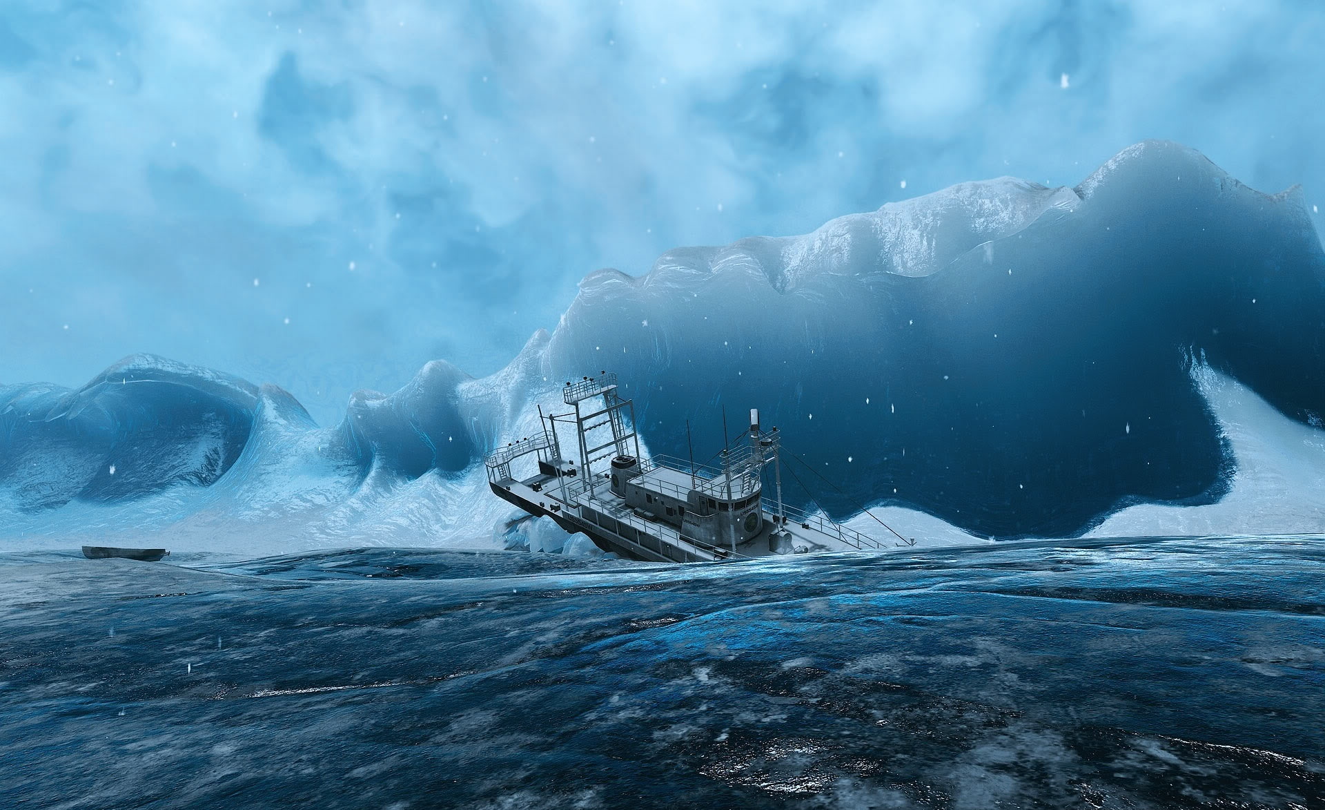 outdoors, nature, cold temperature, no people, Crysis, video game, 1080P, ice, water, Games, animals in the wild, sea, animal themes, undersea, HD Wallpaper
