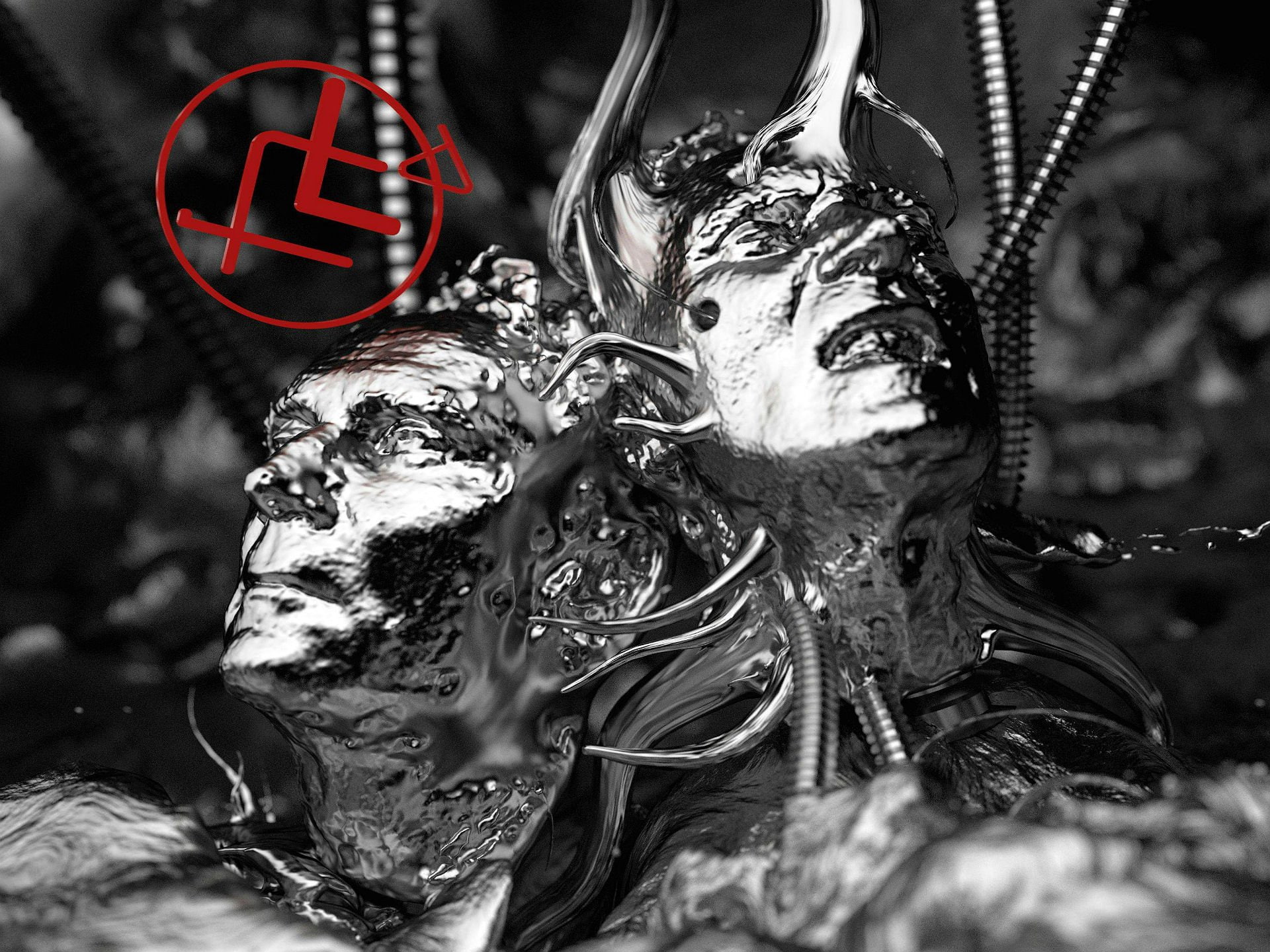 heavy, ebm, electro, dark, industrial, 1080P, line, psychedelic, front, metal, assembly, HD Wallpaper
