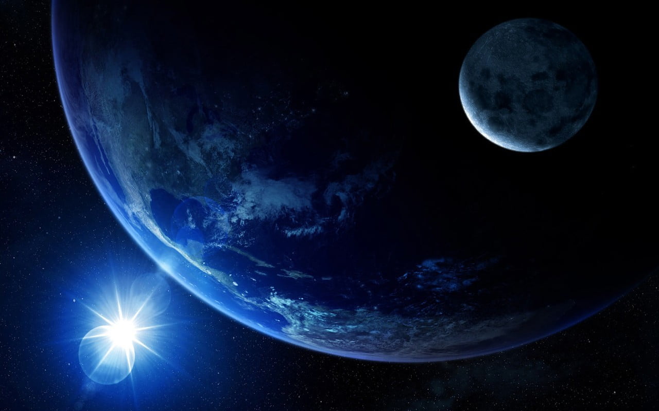 planet, moon, planetary moon, moon surface, moonlight, no people, space exploration, star - space, dark, digital art, night, ceramic, scenics - nature, HD Wallpaper