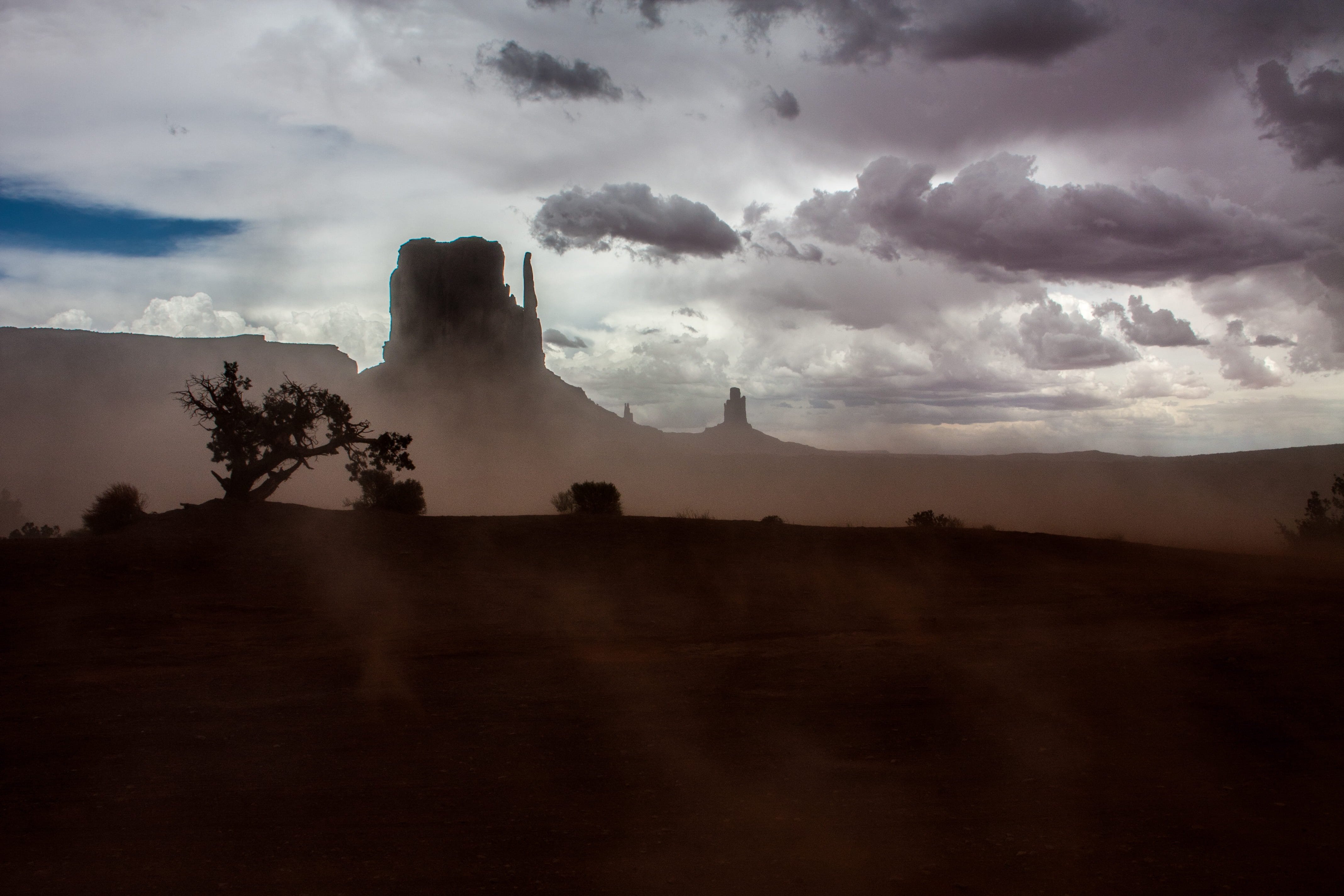 environment, day, cloud - sky, pollution, smoke - physical structure, no people, scenics - nature, oljato-monument valley, geology, silhouette, landscape, HD Wallpaper