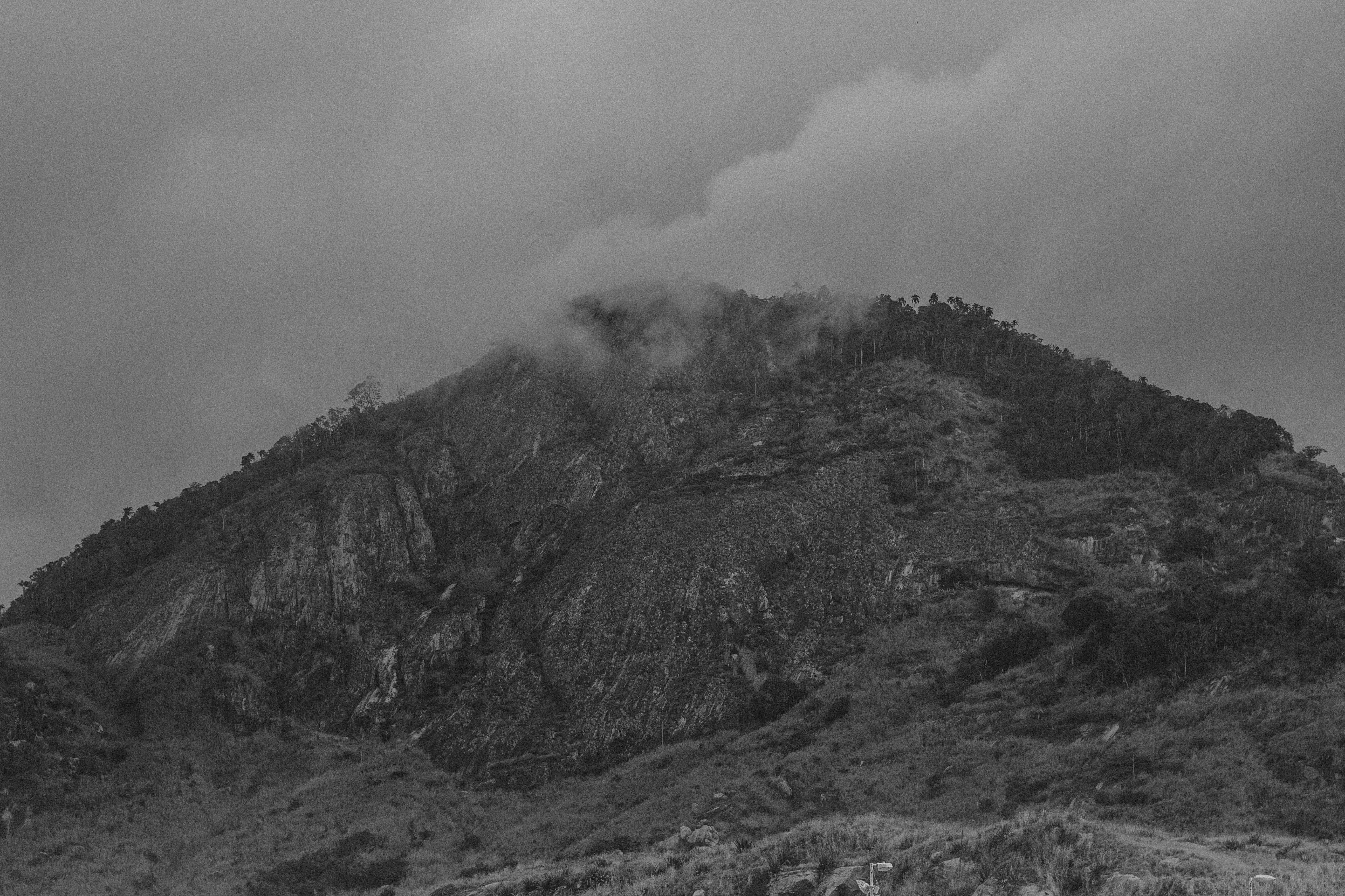 trees, clouds, geology, solid, brazilian, mountain ridge, no people, land, environment, mountain peak, scenics - nature, rock, mountain range, beauty in nature, HD Wallpaper