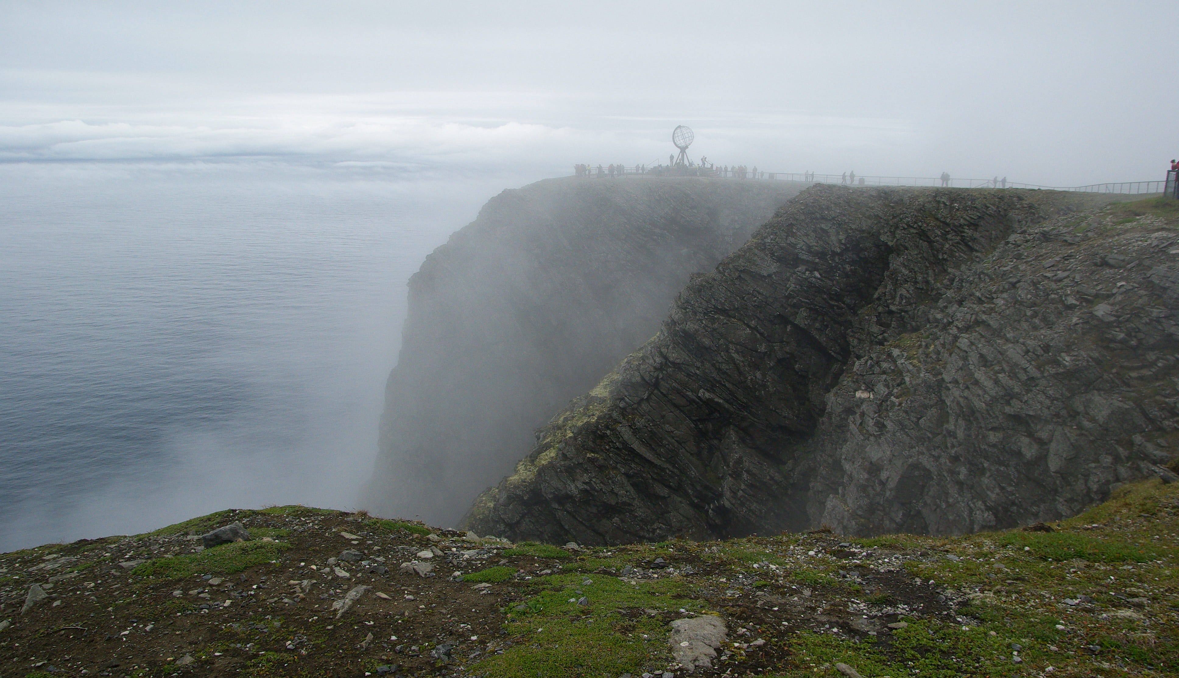 nature, no people, non-urban scene, day, environment, scenics - nature, solid, norway, rock - object, land, mist, northern cape, mountain, idyllic, sky, HD Wallpaper
