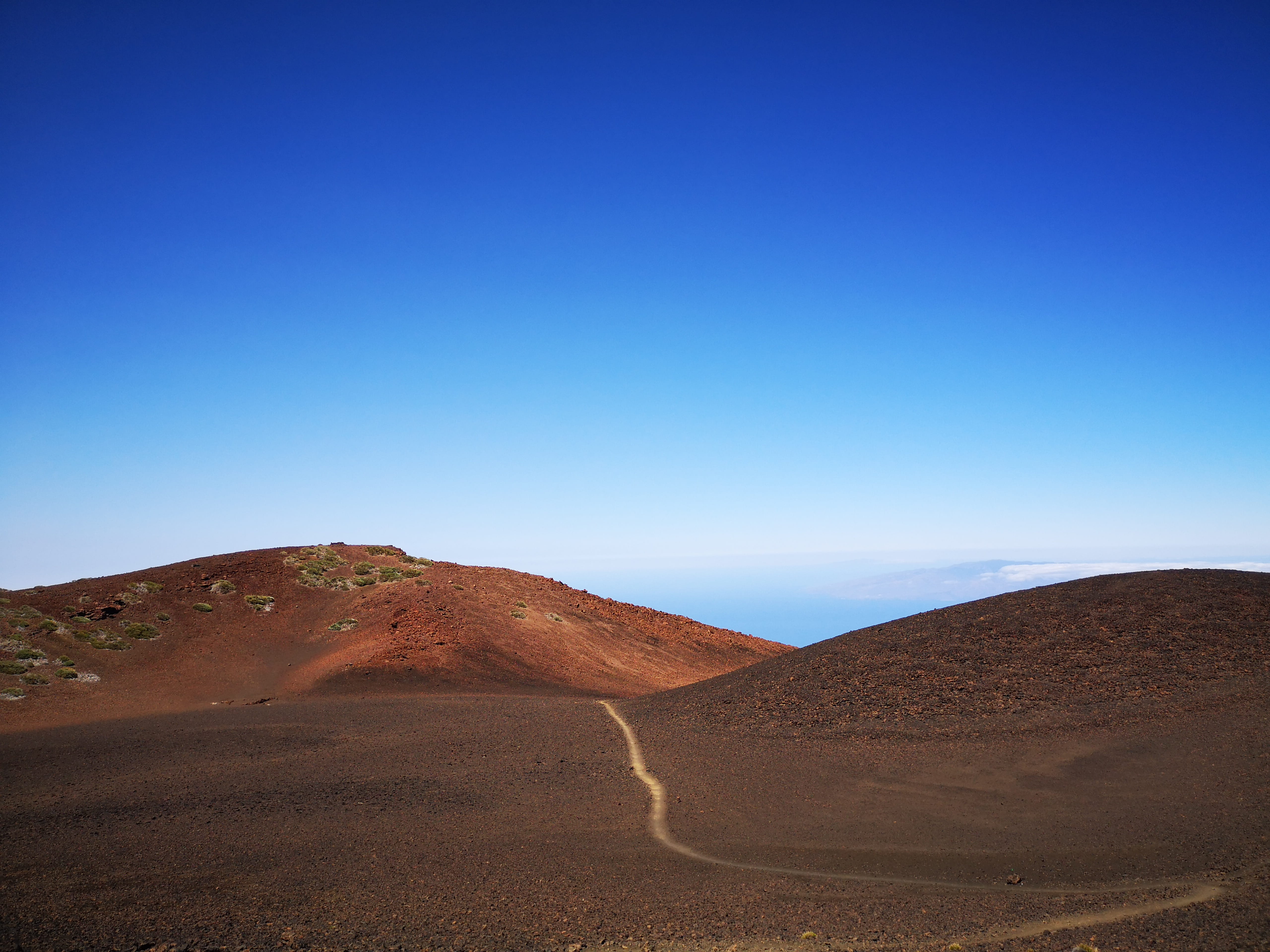 canary islands, way, outdoors, mountain range, tranquility, clear sky, environment, blue, sky, 5K, slope, beauty in nature, teide, no people, dune, clear, HD Wallpaper