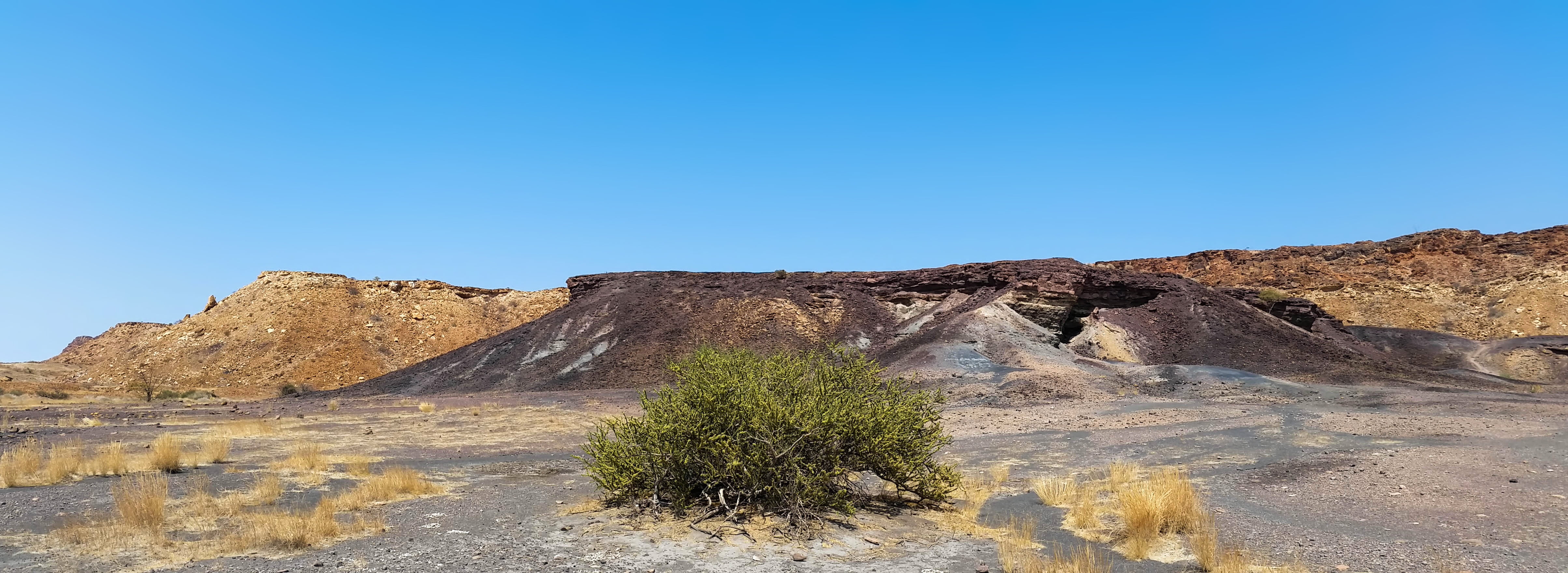 sky, heiss, namibia, blue, bush, landscape, mountain, nature, beauty in nature, rock - object, day, no people, scenics - nature, sunny, land, solid, africa, HD Wallpaper