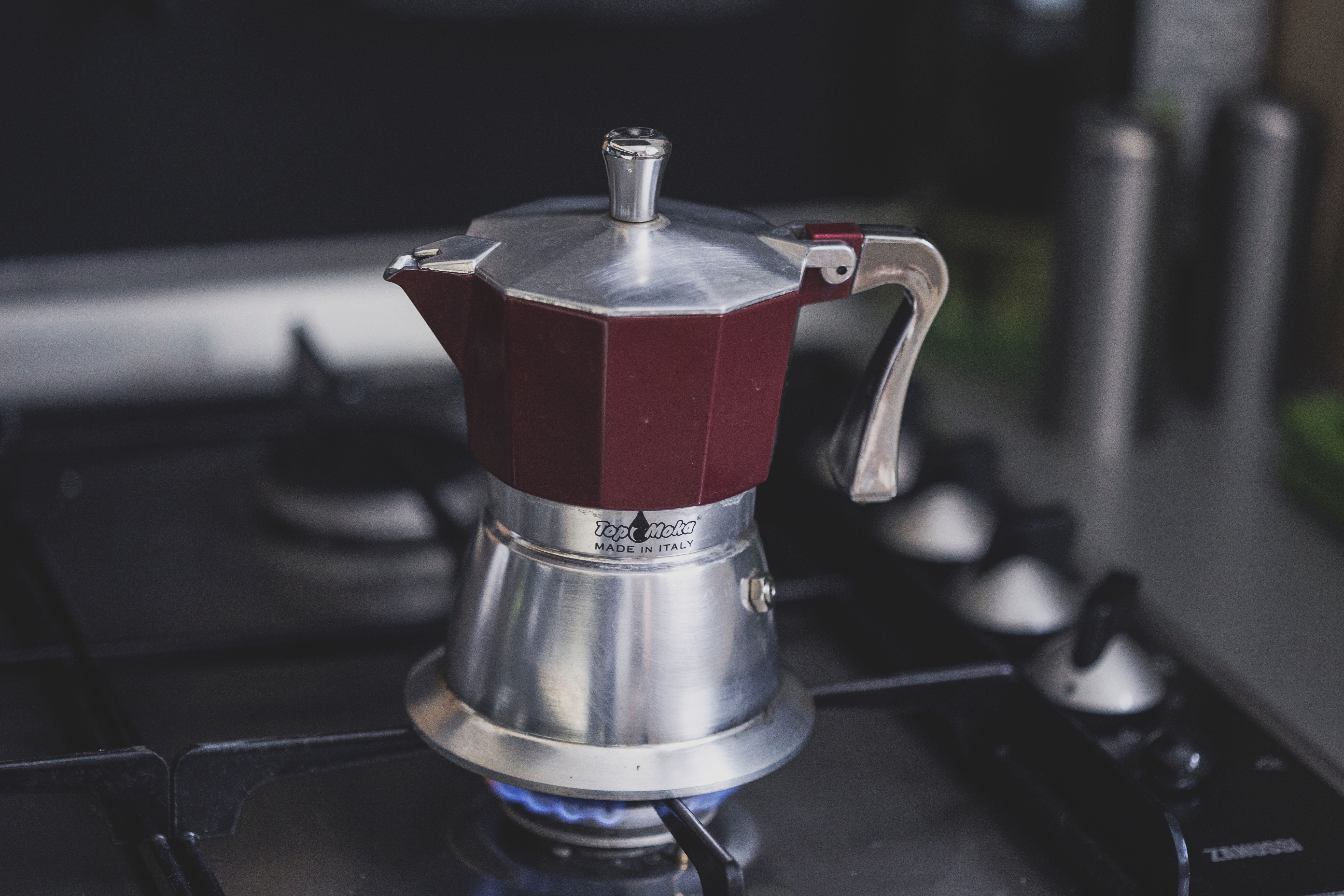kitchen, 5K, stove, heat, food and drink, domestic room, heat - Temperature, espresso maker, preparation, coffee Maker, coffee, fire, espresso, household equipment, HD Wallpaper