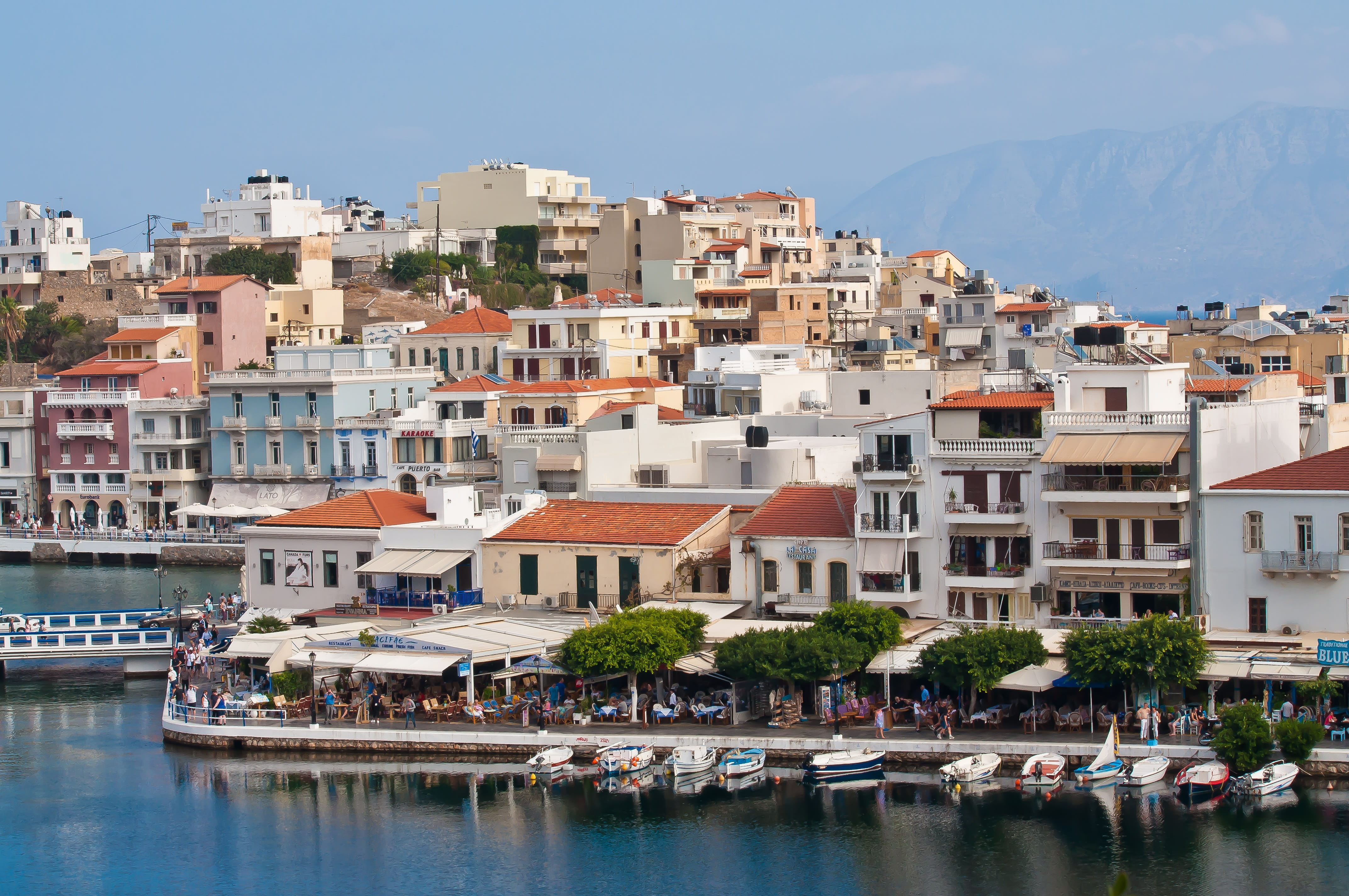 summer, townscape, moored, residential district, sailboat, built structure, hotel, architecture, mode of transportation, bay, crete, sky, community, nature, HD Wallpaper