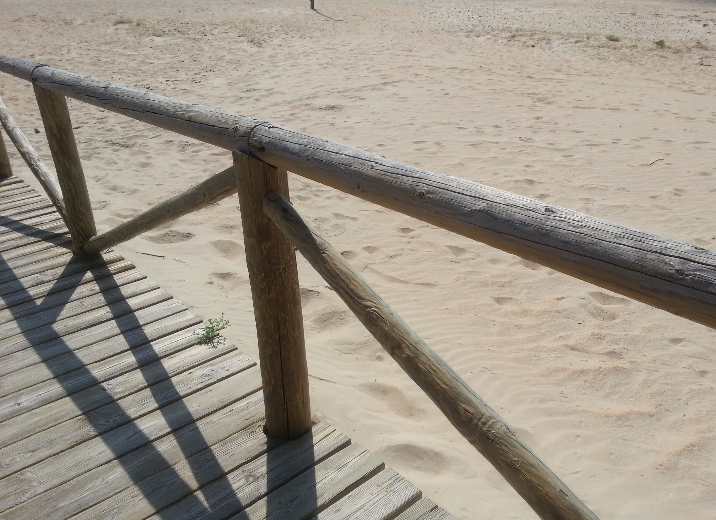 sea, high angle view, the away, no people, outdoors, water, boardwalk, safety, web, architecture, footprints, railing, conil de la frontera, costa de la luz, HD Wallpaper