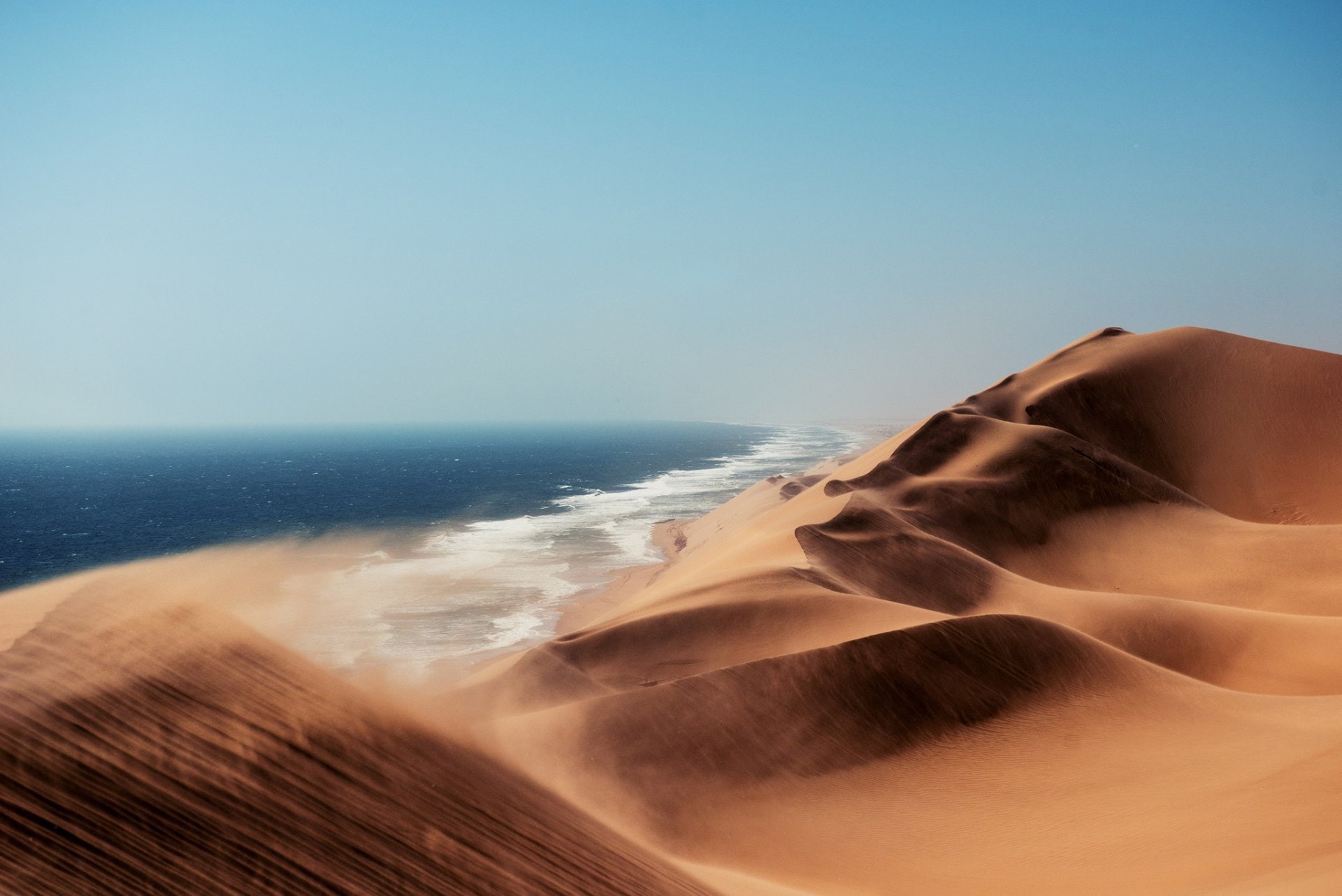 1080P, Coast, Dune, Namib Desert, Africa, Earth, Ocean, Desert, HD Wallpaper