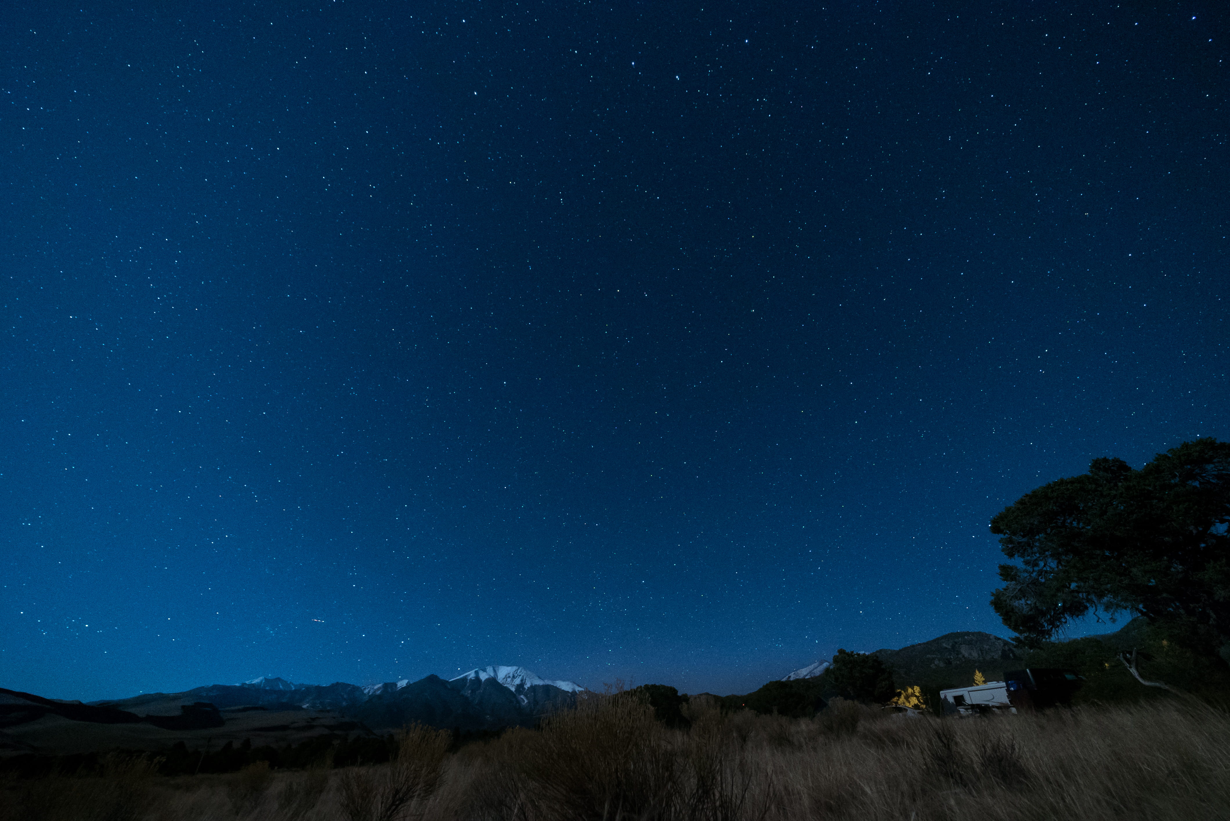 great sand dunes national park and preserve, scenics - nature, skies, star field, leisure activities, united states, mountain, beauty in nature, landscape, HD Wallpaper