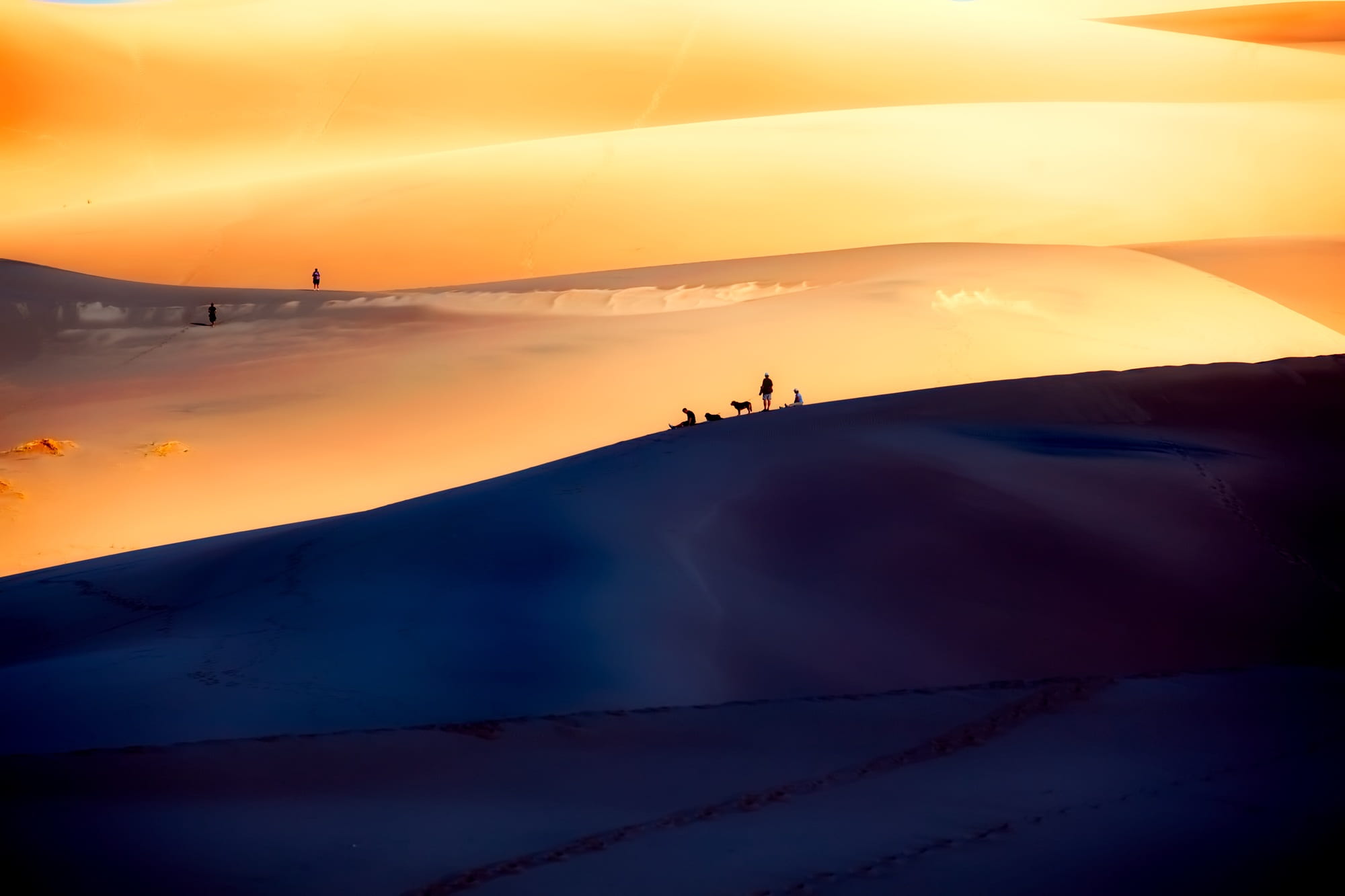 nature, national park, clouds, sunrise, outdoors, sand, sunlight, landscape, beauty in nature, sunset, great sand dunes, environment, walking, HD Wallpaper