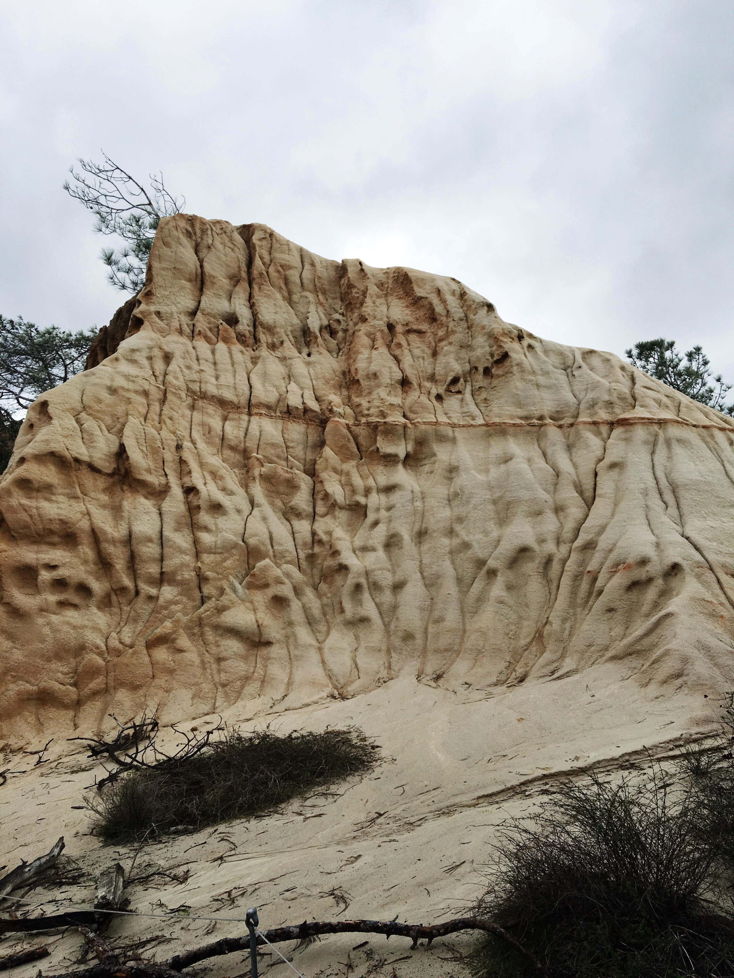 arid climate, mountain, environment, rock formation, united states, scenics - nature, cloud - sky, california, san diego, sand, sand dunes, torrey pines, Phone HD Wallpaper