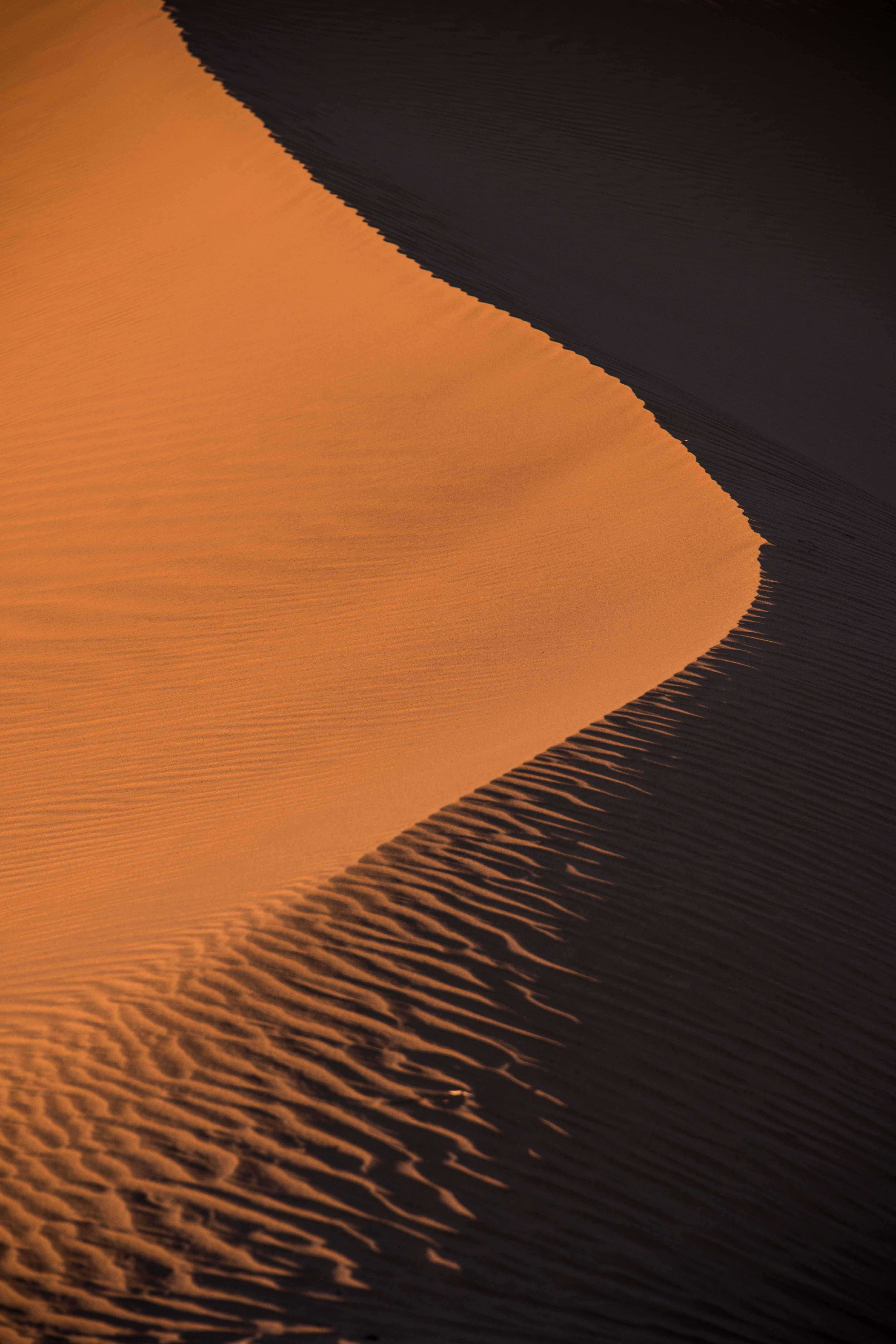 marokko, land, sunset, photo, desert, angle, high, landscape, orange color, scenics - nature, high angle view, sand dune, no people, non-urban scene, tranquil scene, Phone HD Wallpaper