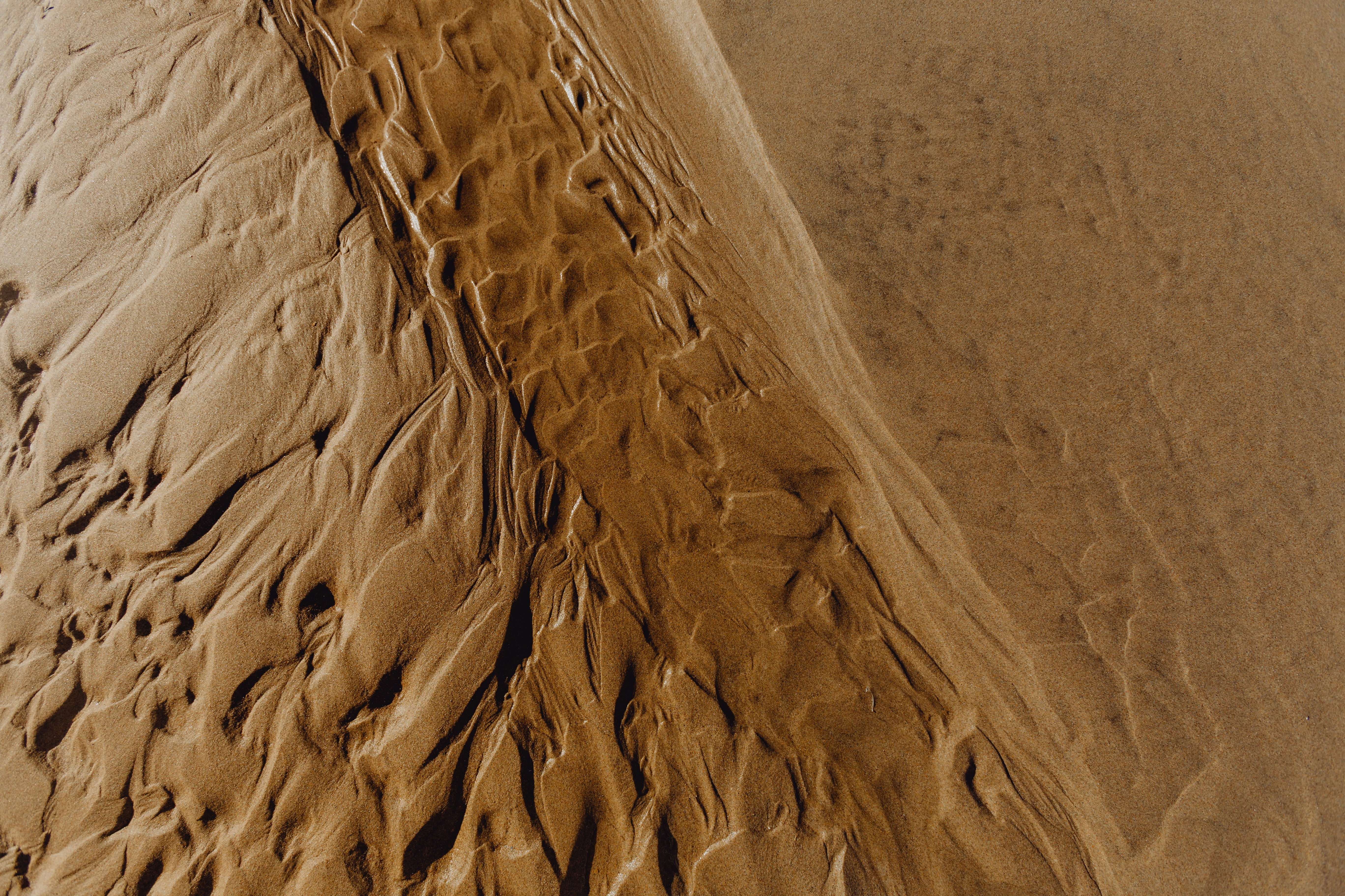 desert, line, arid climate, brown, backgrounds, landscape, background, pattern, tranquility, beach, texture, scenics - nature, sand, day, environment, climate, HD Wallpaper