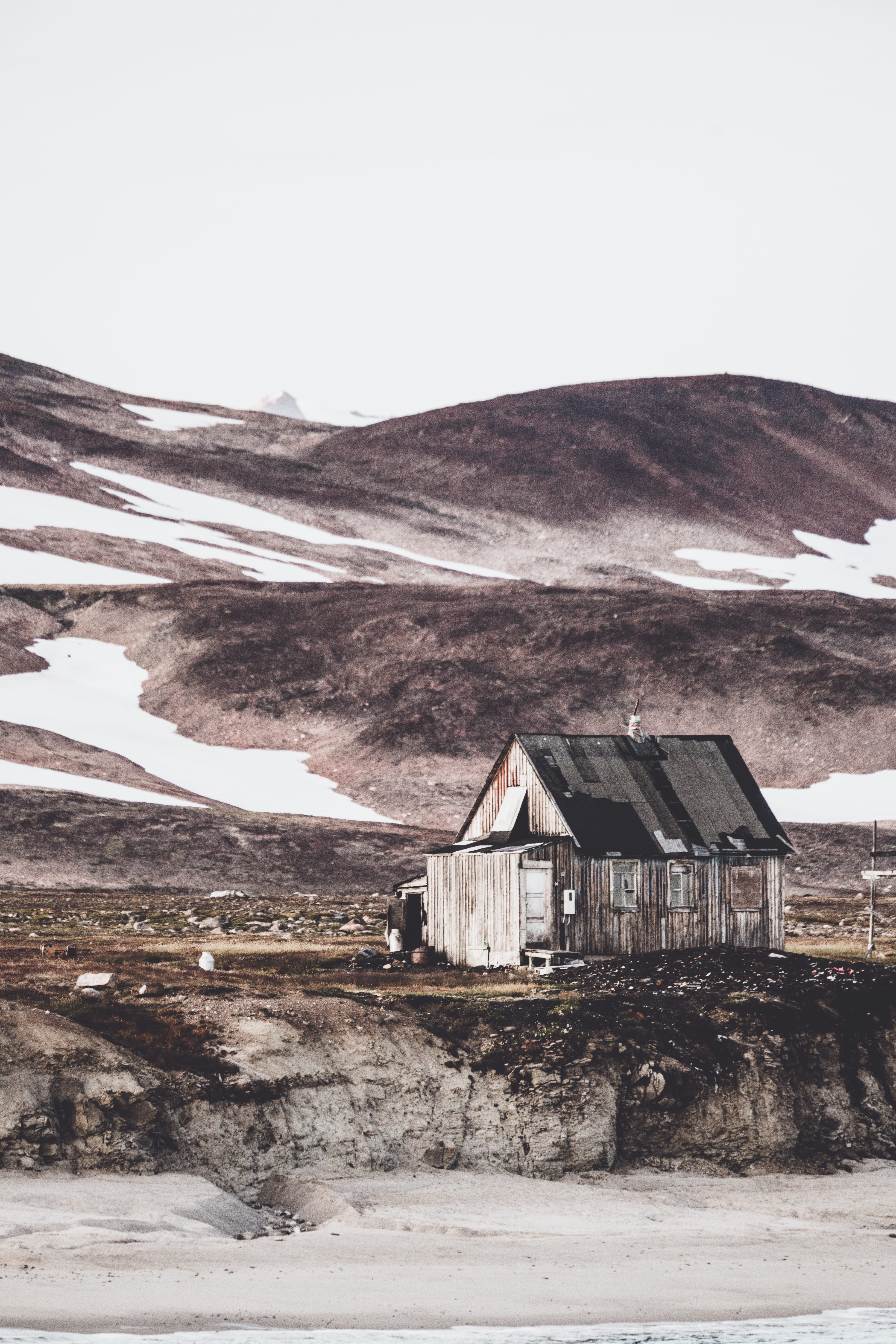 iceland, winter, rocky beach, 5K, uSA, weathered, nature, outdoors, snow, moody, shack, landscape, building, wood - Material, scenics, worn, arctic, agriculture, Phone HD Wallpaper