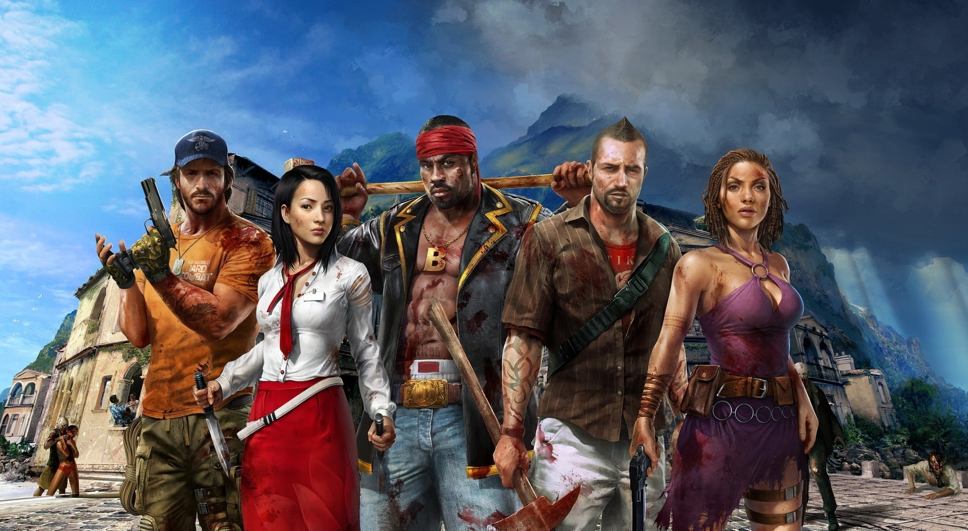 1080P, young adult, front view, adult, Other Games, Games, young men, clothing, group of people, dead, portrait, sky, standing, riptide, fashion, cloud - sky, HD Wallpaper