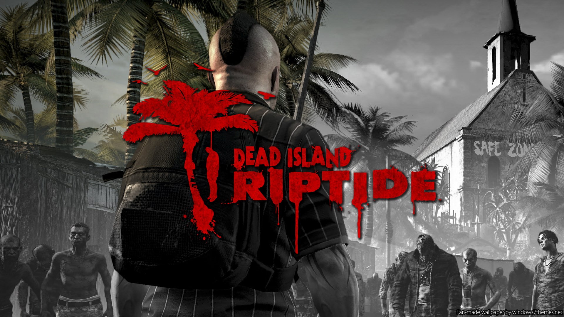 sky, dead island riptide, text, nature, message, people, building, city, digital composite, tree, palm tree, adult, day, celebration, western script, building exterior, HD Wallpaper