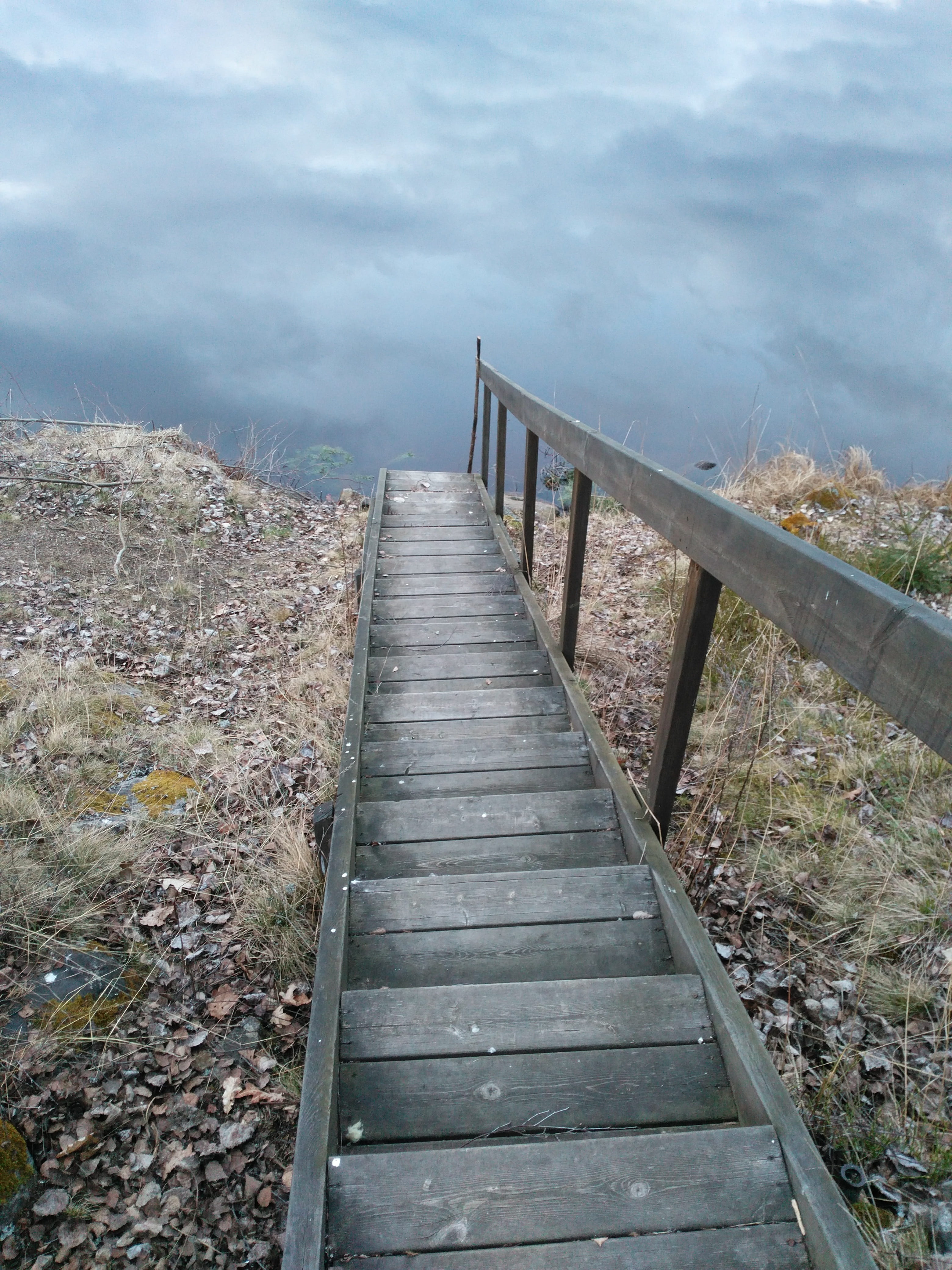 down, architecture, day, connection, diminishing perspective, tranquility, wood, direction, outdoors, ladder, no people, bono graden, steps, railing, bridge, Phone HD Wallpaper
