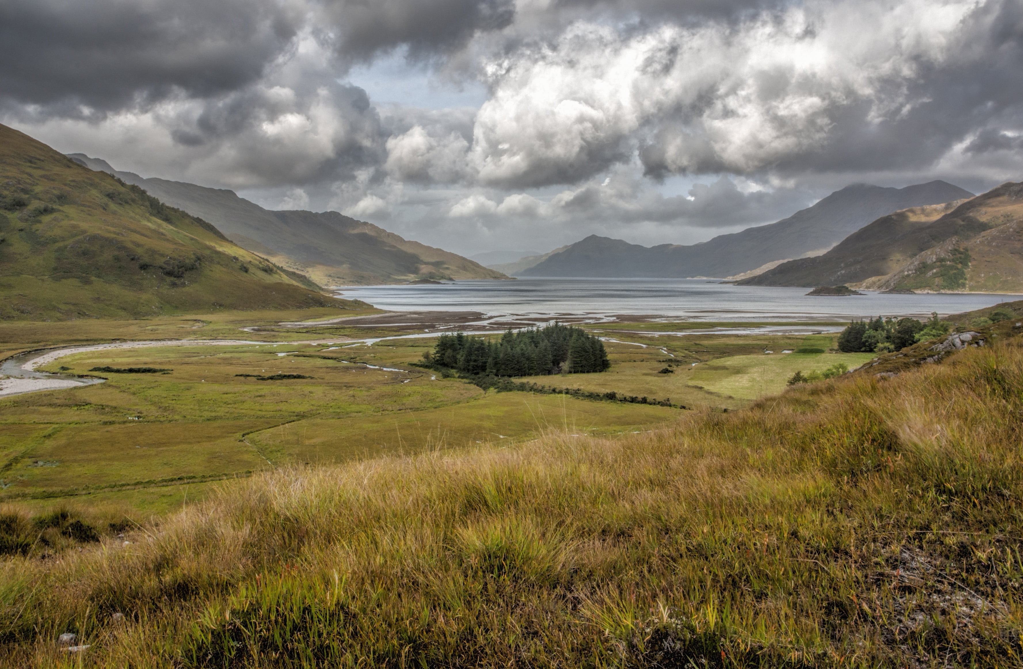 iceland, high, photography, sea, island, land, sky, scotland, highland, environment, cloud - Sky, knoydart, dramatic sky, scenics, remote, hourn, 2K, scottish, HD Wallpaper