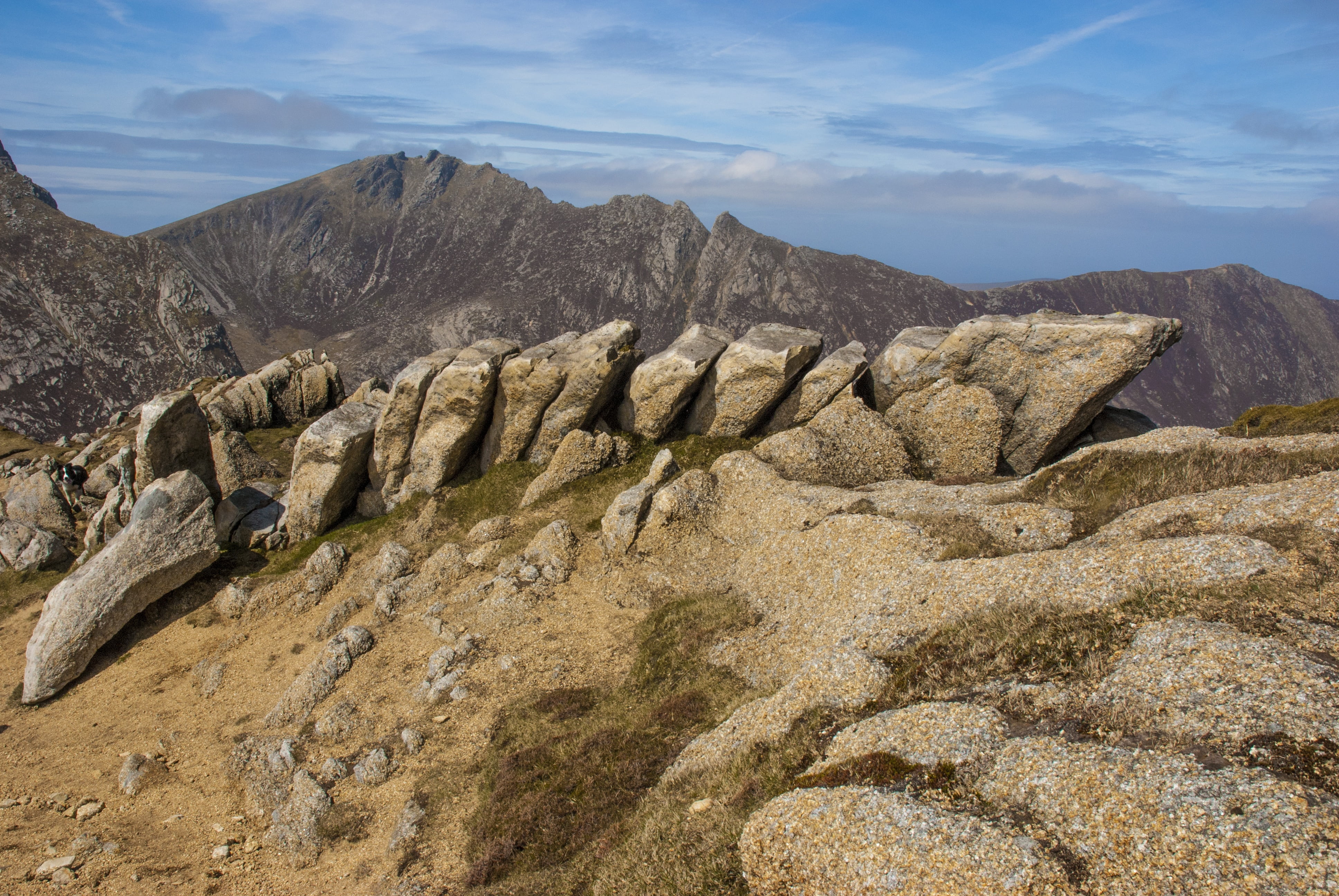 arran, climate, nature, peaks, mountain, rock, isle, environment, arid climate, scenic, cloudy, top, tranquility, 4K, rock formation, solid, non-urban scene, HD Wallpaper