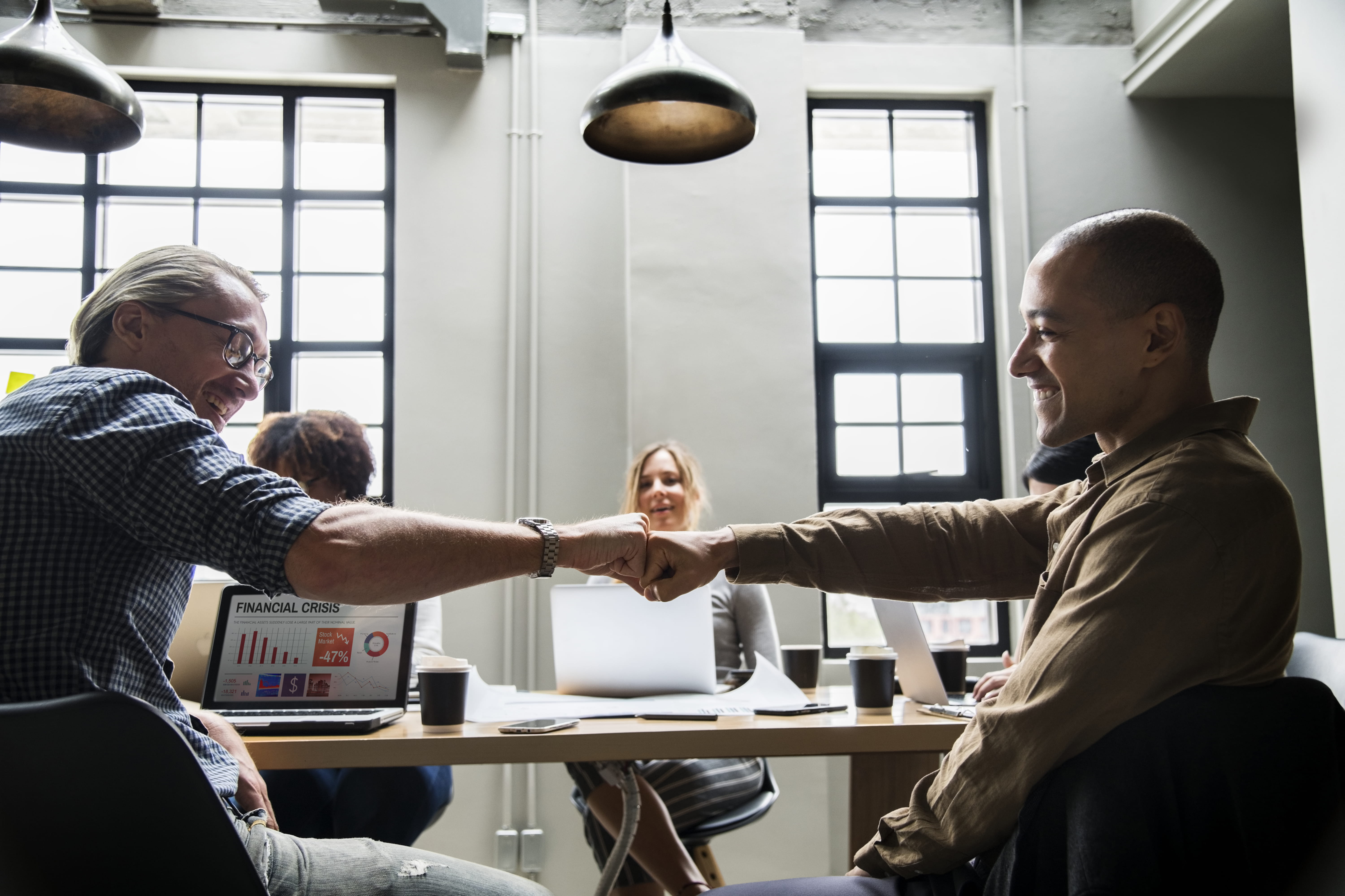 hands, businessman, workspace, technology, friends, men, handshake, colleague, women, sitting, friendship, cup, people, wear, group of people, business, HD Wallpaper
