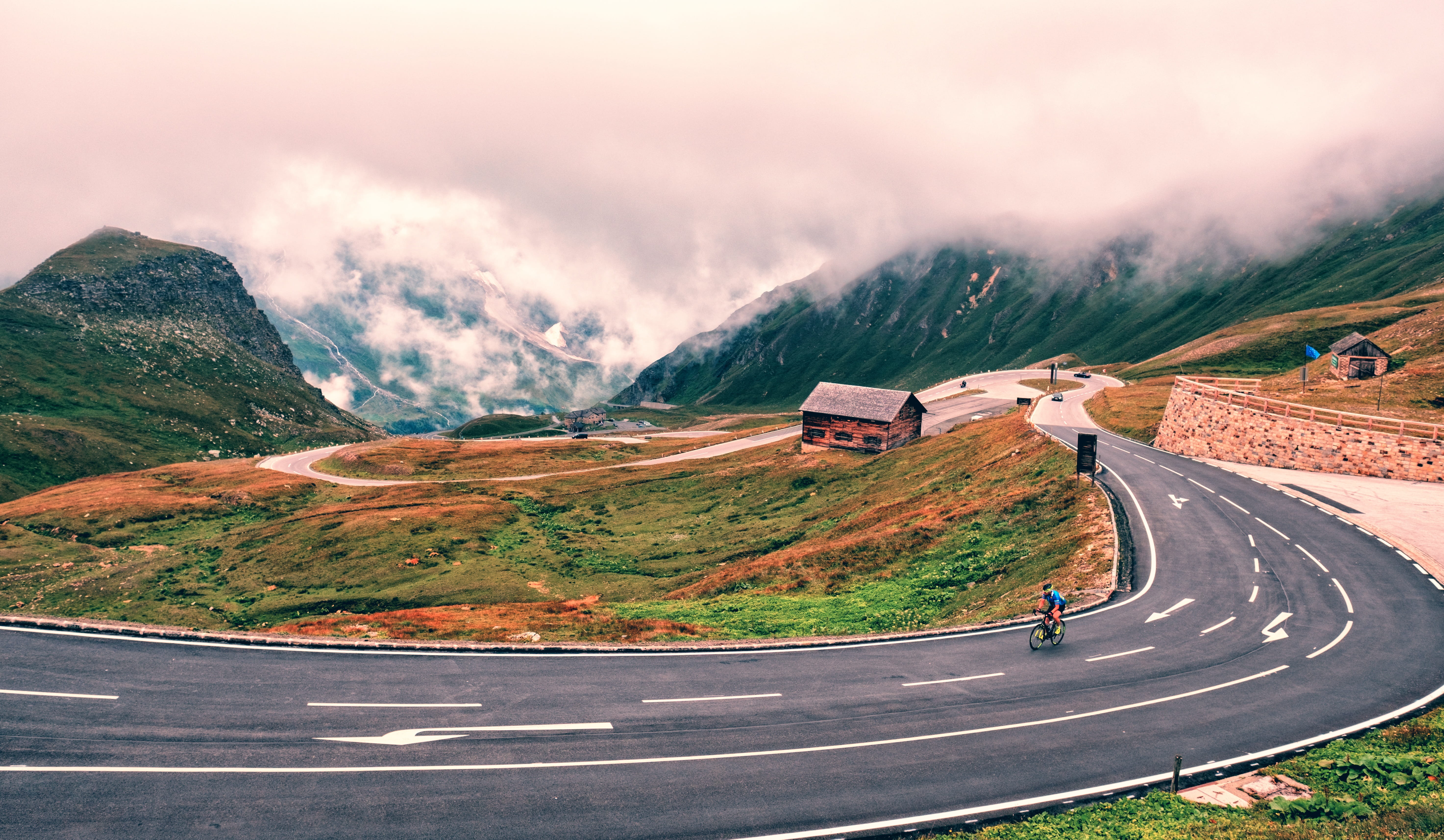 austria, marking, travel, alpine, symbol, slope, environment, pass road, road trip, direction, farradfahrer, cycling, car, grossglockner, motor vehicle, HD Wallpaper