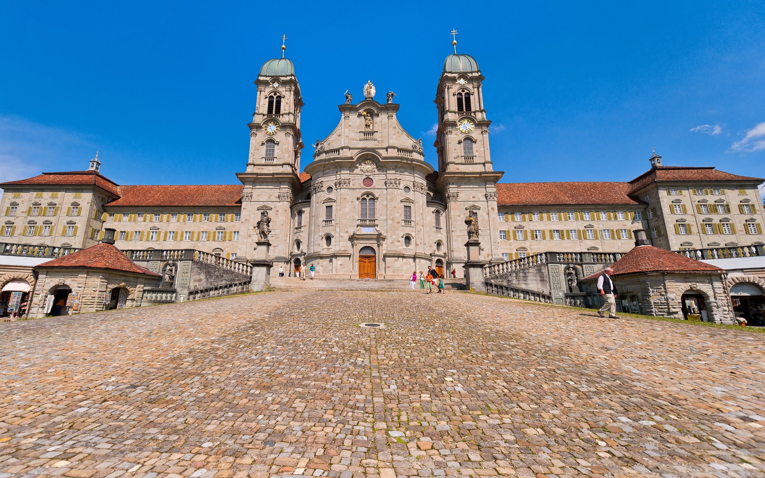 2K, Switzerland, city, Einsiedeln, clouds, sky, HD Wallpaper