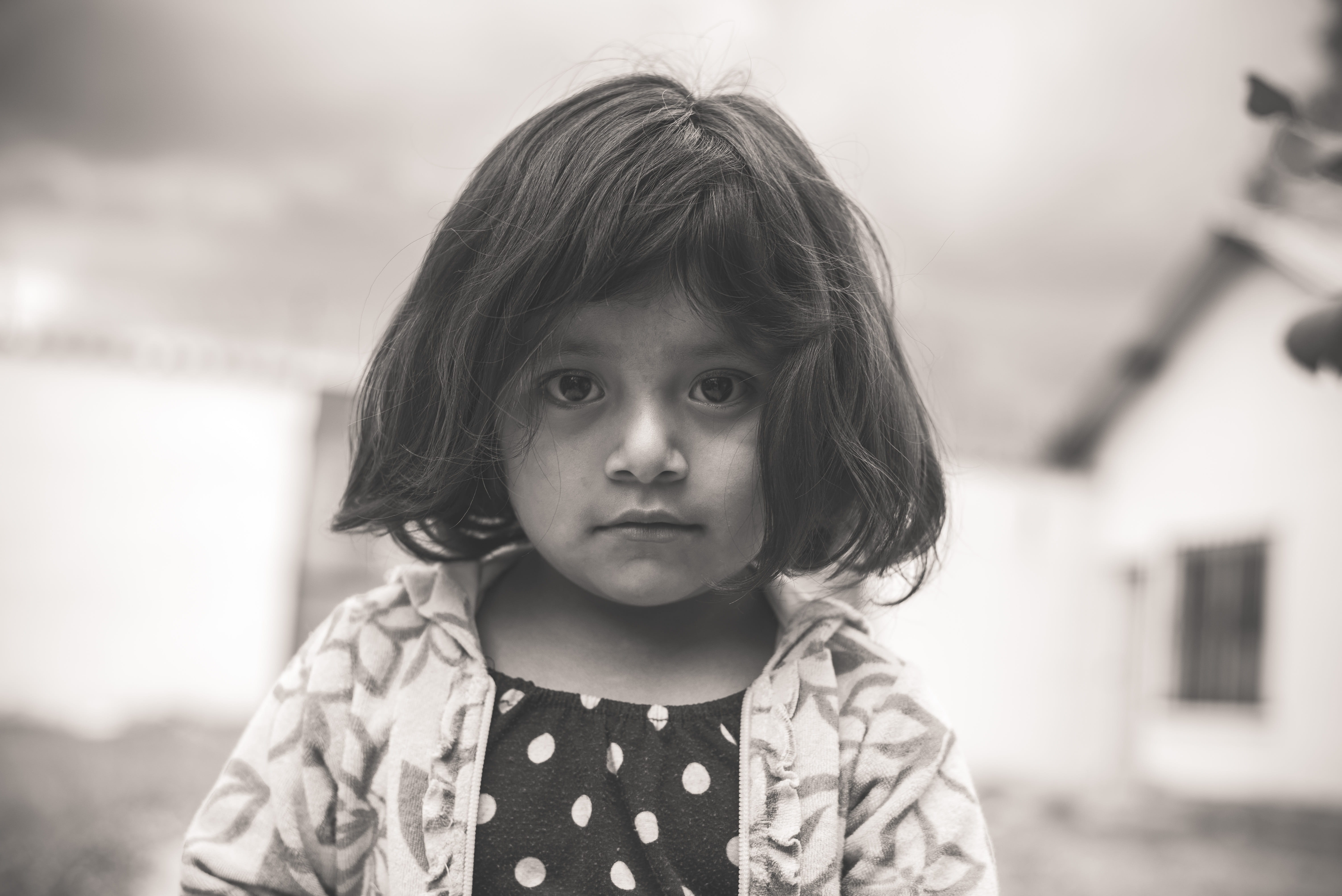 emotion, innocence, girls, portrait, looking, sadness, looking at camera, hits, day, 5K, casual clothing, headshot, women, child abuse, pain, brave, close-up, HD Wallpaper