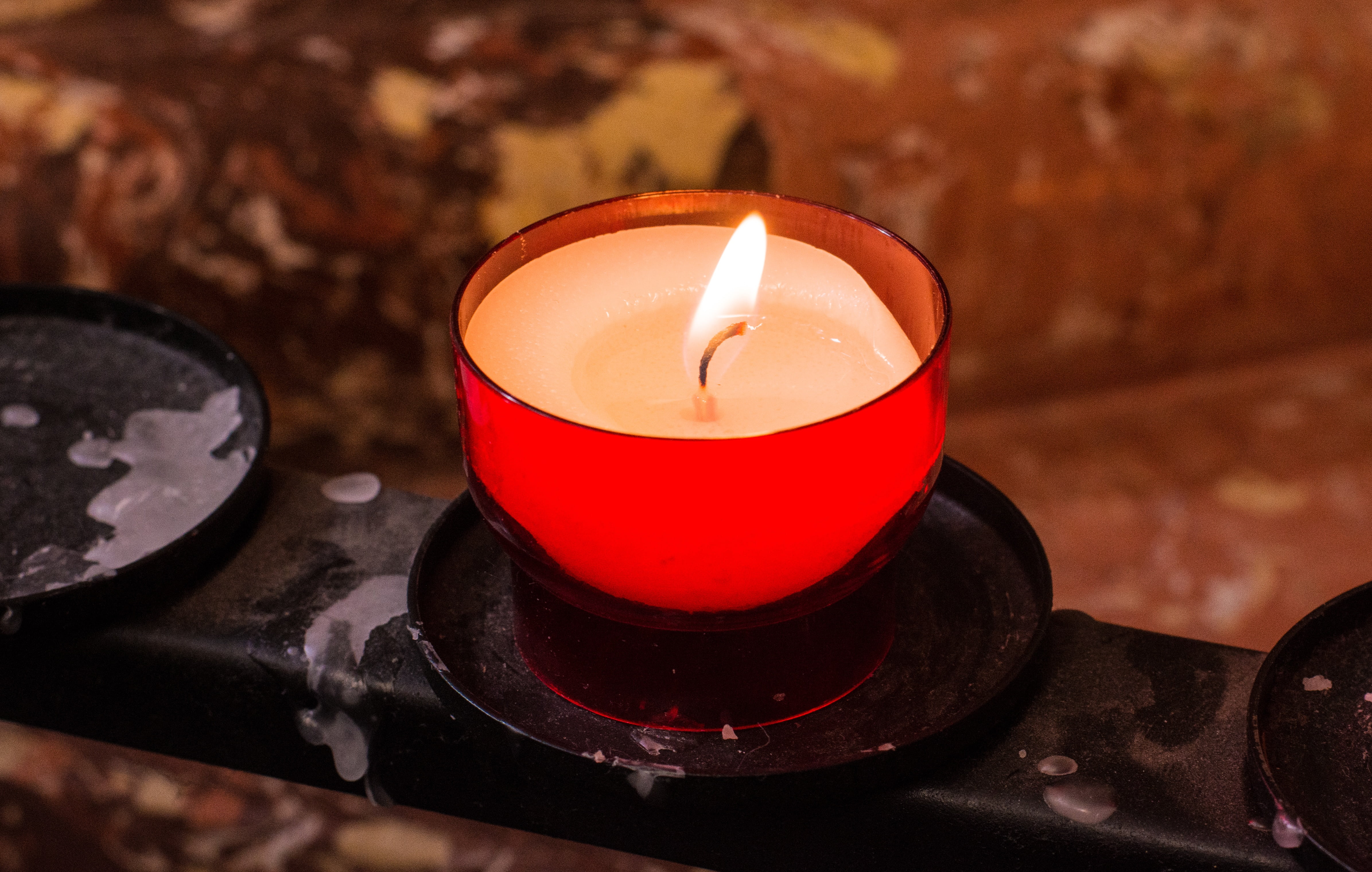 melting, close-up, glowing, burning, fire, high angle view, passed away, metal, hope, refreshment, focus on foreground, tea light, death, drink, atmospheric, HD Wallpaper